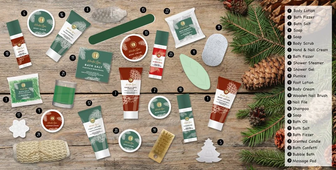 Winter Spa kalendarz adwentowy 2023 XXL Wellness dla kobiet pielęgnacja ciała