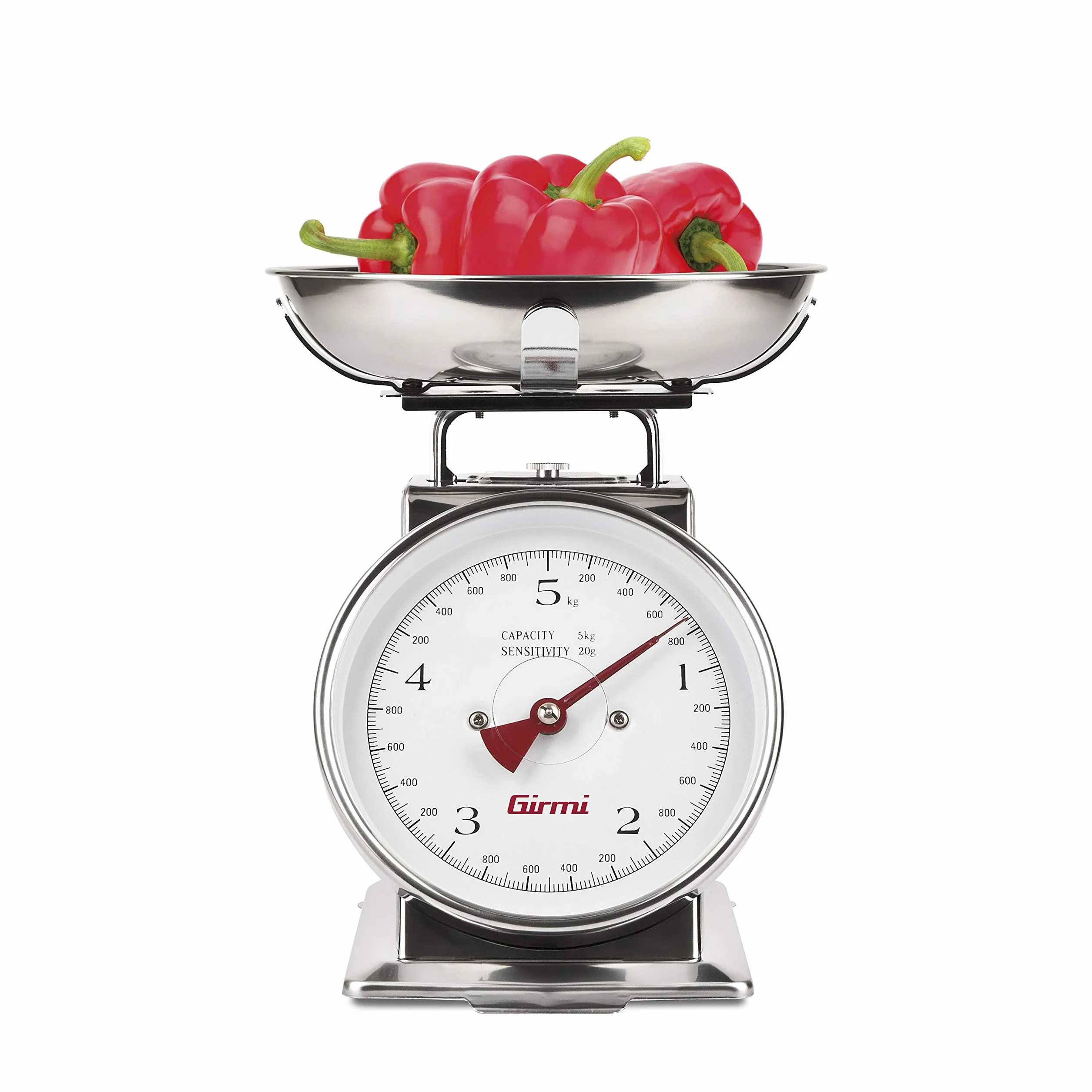 Girmi PS90 mechaniczna waga kuchenna 5 kg stal nierdzewna