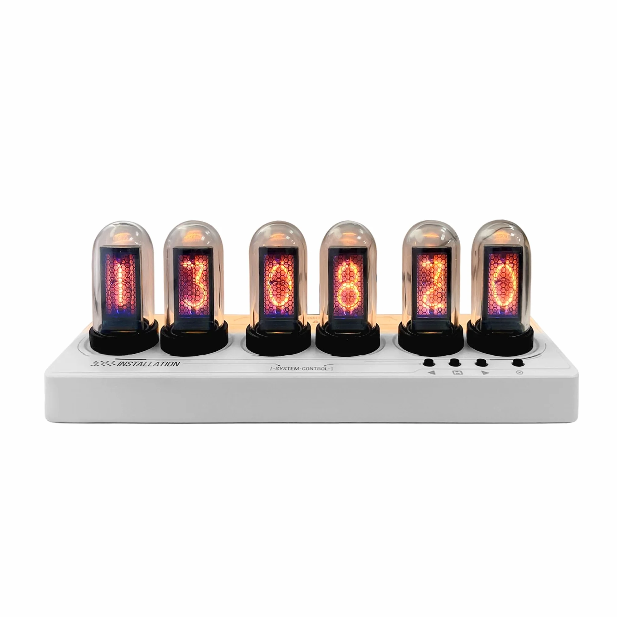 Mini Zegar z Lampami Nixie Ekran IPS Wielofunkcyjny Inteligentny Budzik na Biurko Zasilany przez USB Dekoracja Domowa Prezent