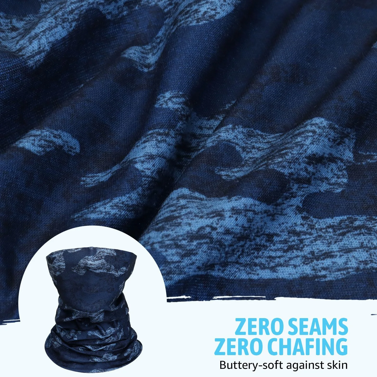 Awumbuk Chusta na szyję dla mężczyzn i kobiet, 6 sztuk, chusta wielofunkcyjna, unisex, bezszwowa bandana, szal kominowy dla mężczyzn, wiatroszczelny, ocieplacz na szyję, motocykl, komin szal dla