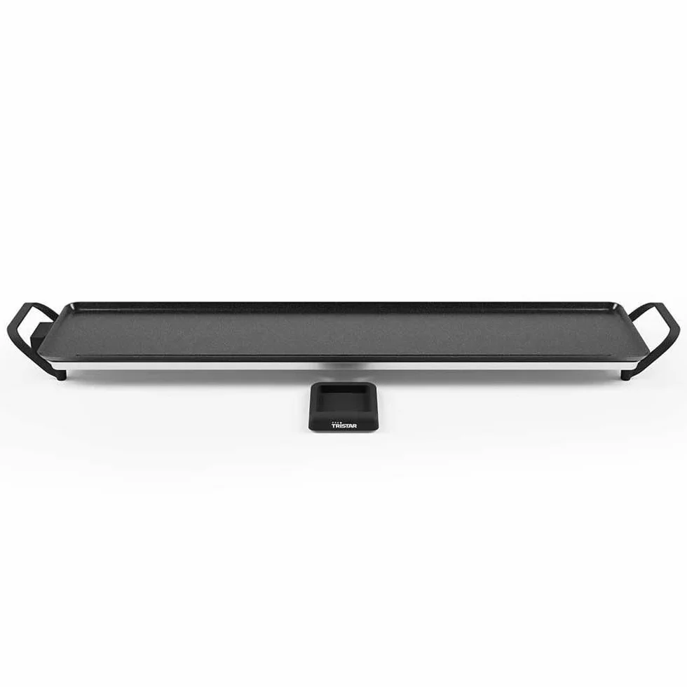 Tristar Grill Stołowy Slim Xxl – Bardzo Duża Powierzchnia Do Pieczenia 100 X 22 Cm – Regulowany Termostat – Powłoka Zapobiegająca Przywieraniu – Wyjmowana Tacka Na Tłuszcz – Łatwy Do Czyszczenia –