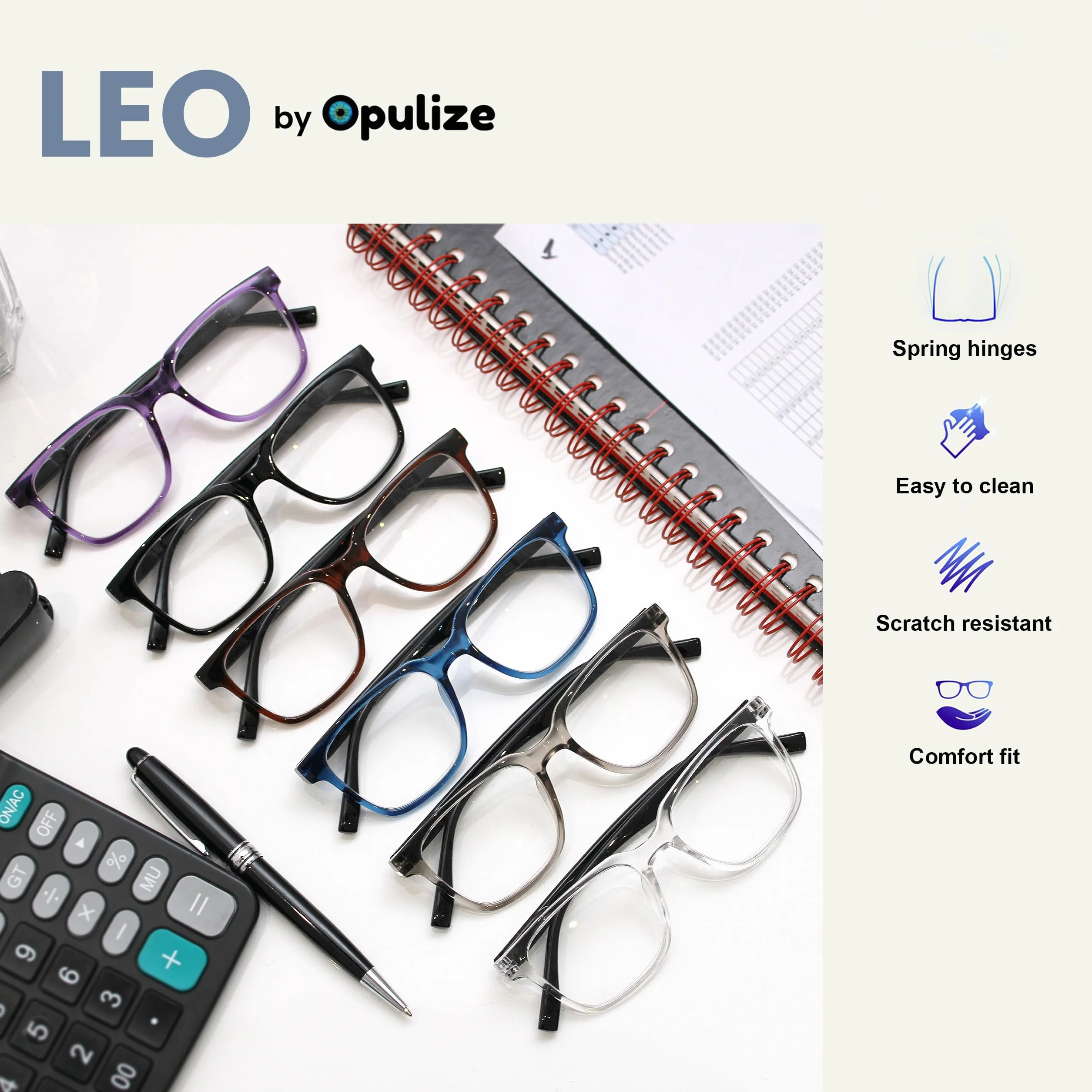 OPULIZE Okulary do czytania Uniseks LEO