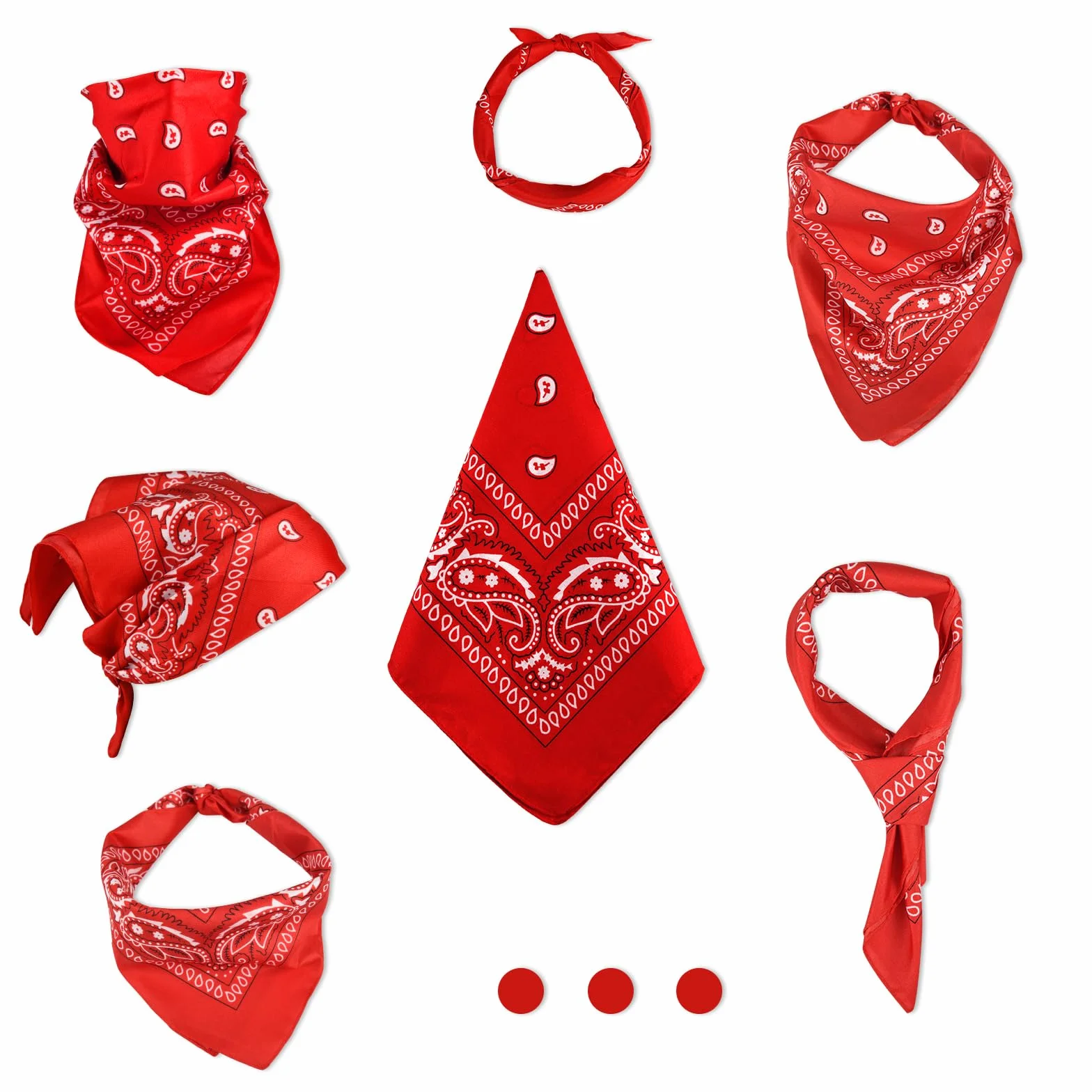 NACHLYNN 10/20 szt. bandany paisley różne bandany kowbojskie poliestrowe opaski na głowę kwadratowy szalik nakrycia głowy