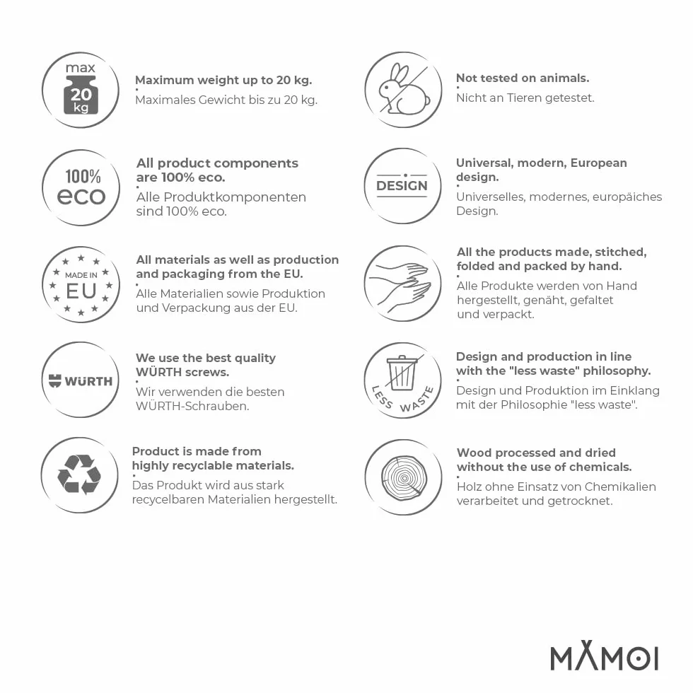 MAMOI® Regał na książki dla dzieci z płyty drewnianej warstwowej – skrzynia na książki, regał na książki dla dzieci, półka na książki do pokoju dziecięcego, ławka na książki