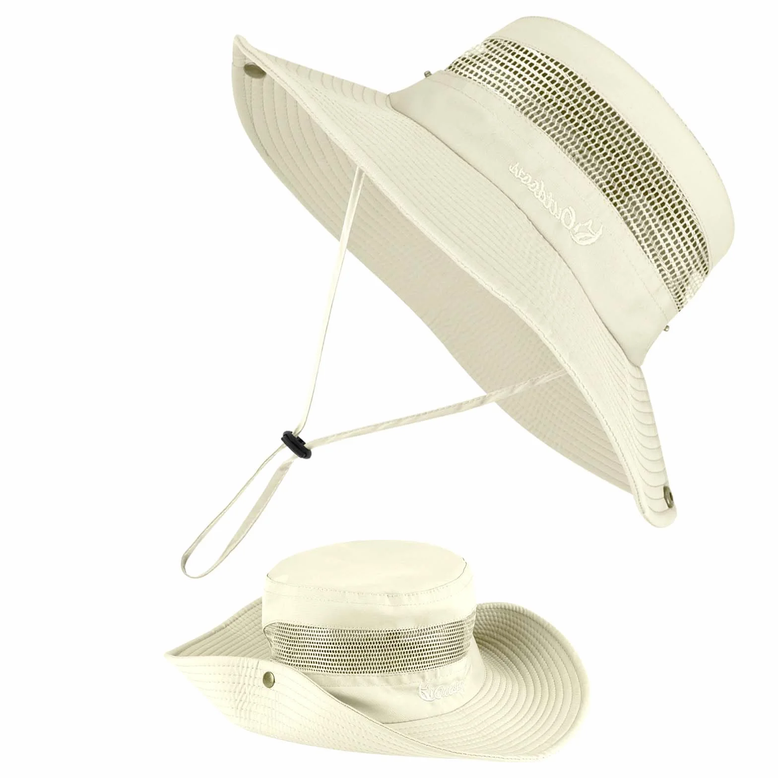 Kapelusze typu bucket uniseks UPF50+, safari, ochrona przed promieniowaniem UV, szerokie rondo, turystyczna, oddychająca, siateczkowa, letnia, lekka, przenośna, składana, na wędkowanie,