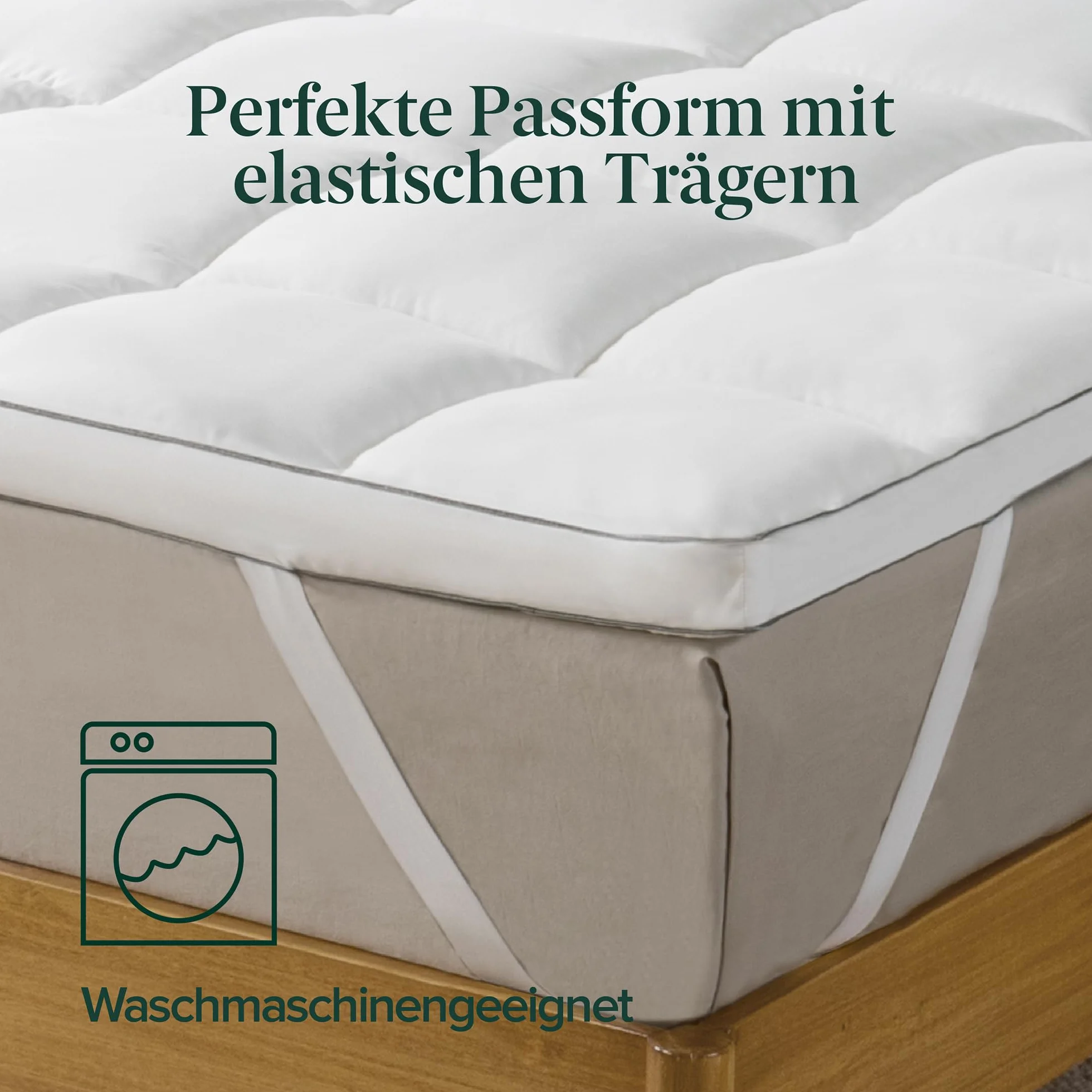 Zinus Mattress Topper, poliester, biały, 200 x 140 cm