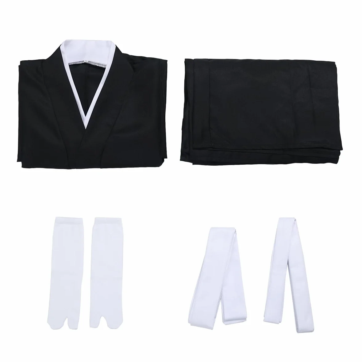 COSDREAMER Japońskie kimono samurajskie męskie tradycyjny mundur Aikido Kendo sztuki walki kostium anime (biały, XL)