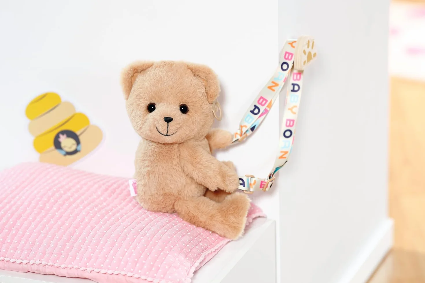 BABY born Torba 836354 - Akcesoria do torby na ramię z zamkiem błyskawicznym i markowym paskiem - odpowiednia dla dzieci od 3 lat