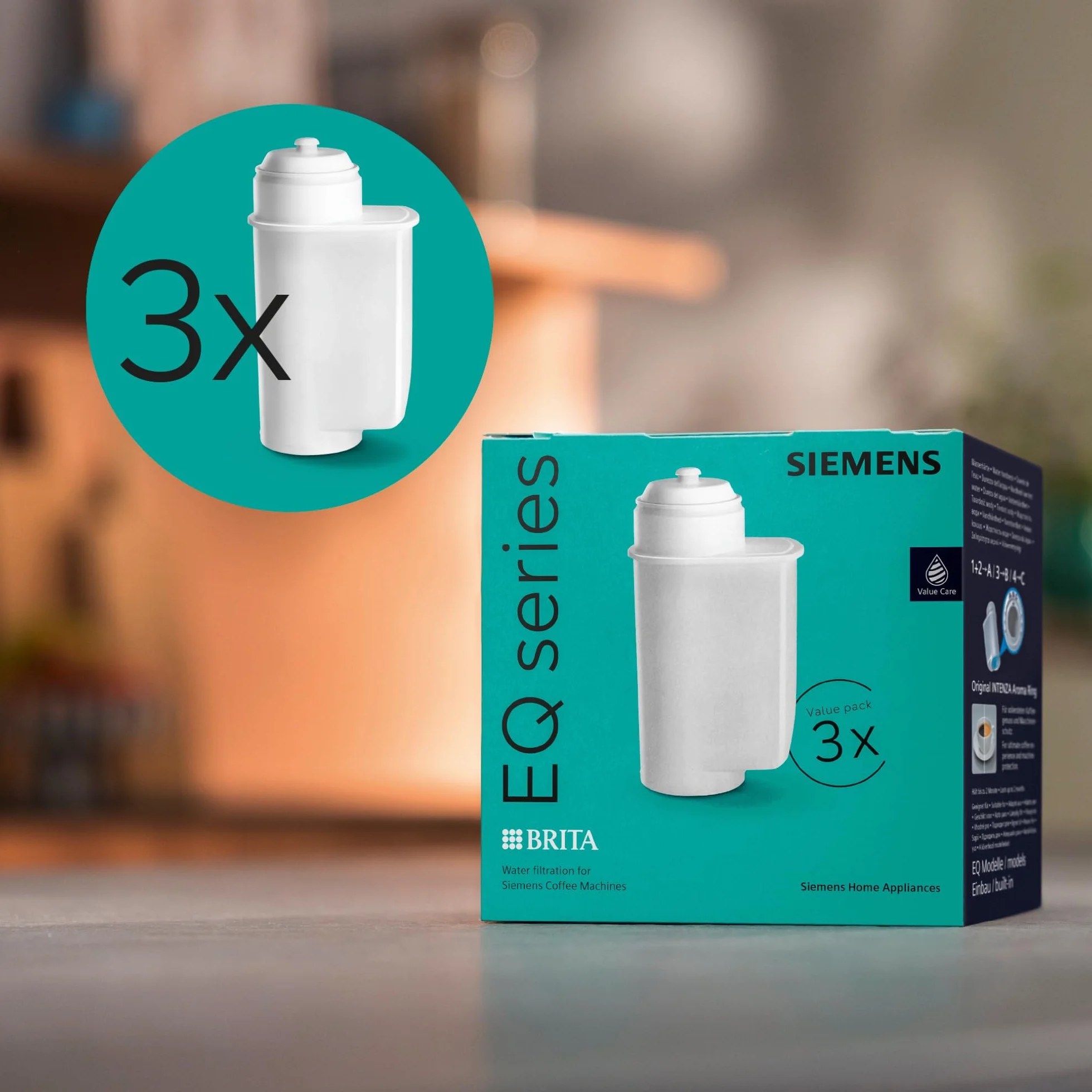 Siemens Brita Eq Series Filtr do Wody Biały 3 sztuki