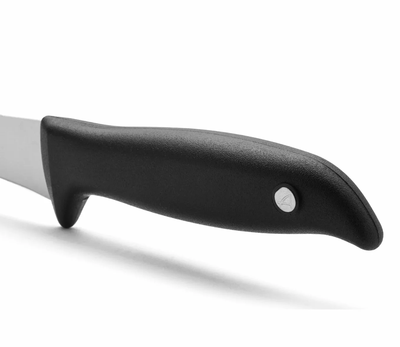 ARCOS Nóż do krojenia/nóż do szynki 28 cm ze stali nierdzewnej azotu i ostrze 280 mm. Bardzo przydatne naczynie idealne do precyzyjnego cięcia kawałków szynki. Seria Menorca. Kolor czarny