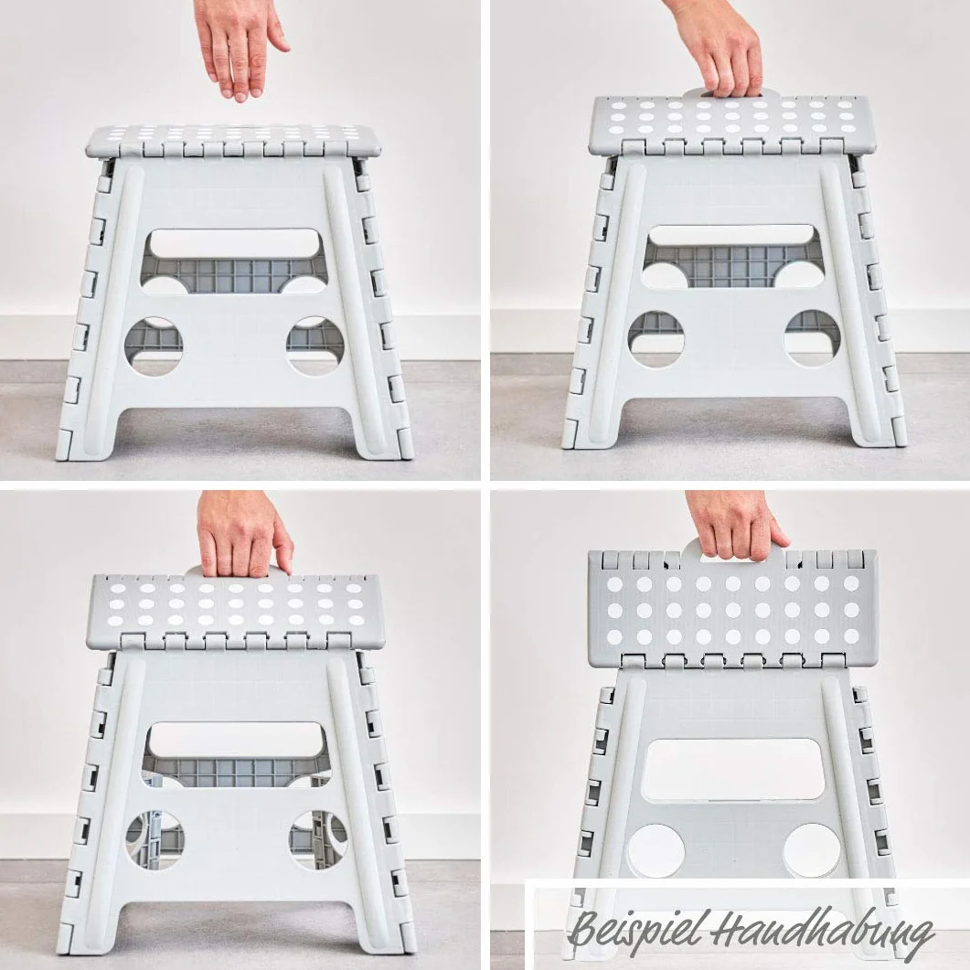 Zeller Składany Stołek Premium 150 kg 38,5 x 31,5 x 39 cm Antracyt