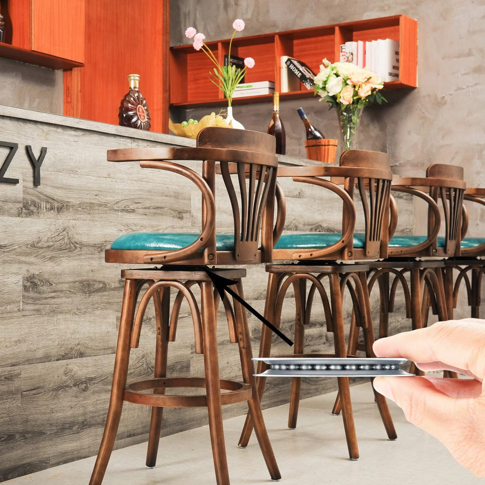 Łożysko kulowe Lazy Susan Płyta obrotowa metalowa kwadratowa 6 cali do mebli