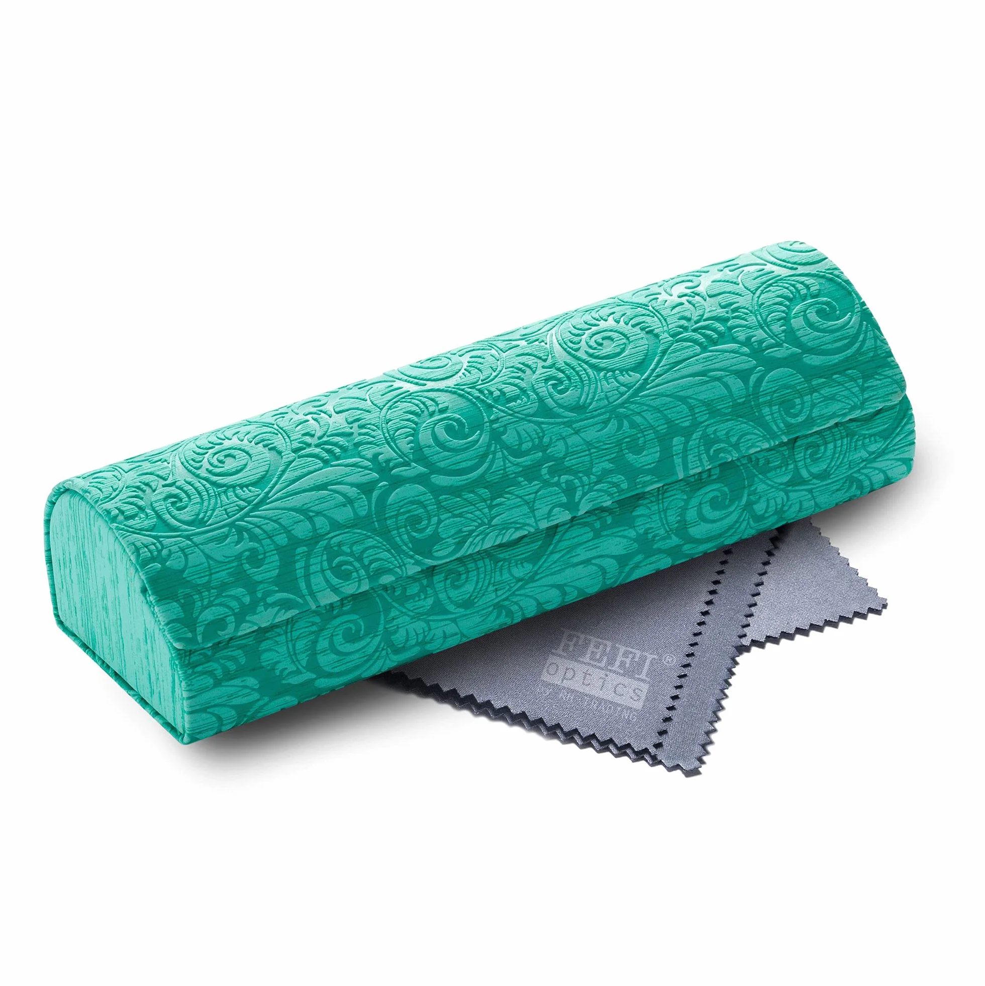FEFI - Stabilne twarde etui na okulary o kwiatowym wyglądzie reliefu
