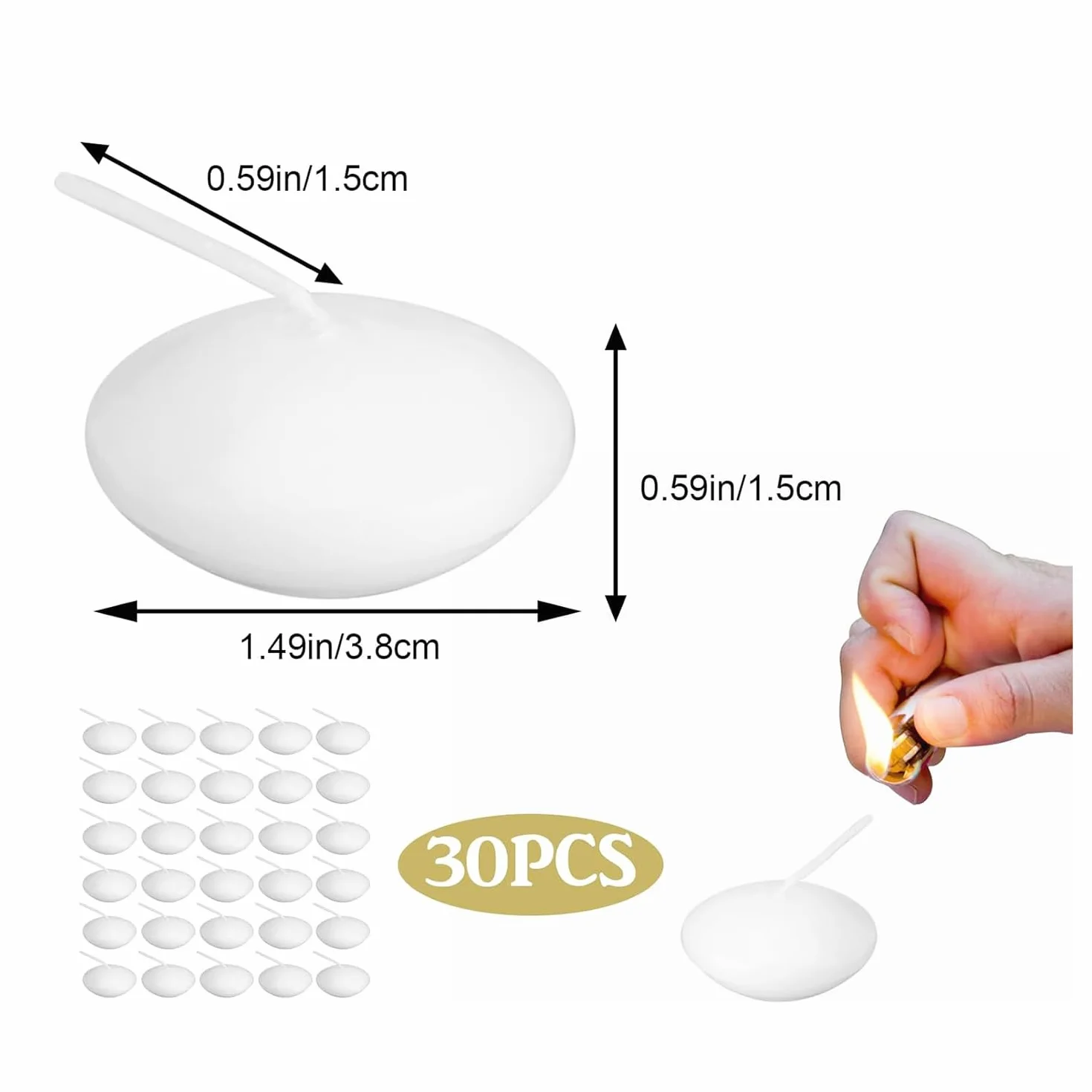 Białe pływające świece bezzapachowe tealight 30 sztuk do domu wesela SPA