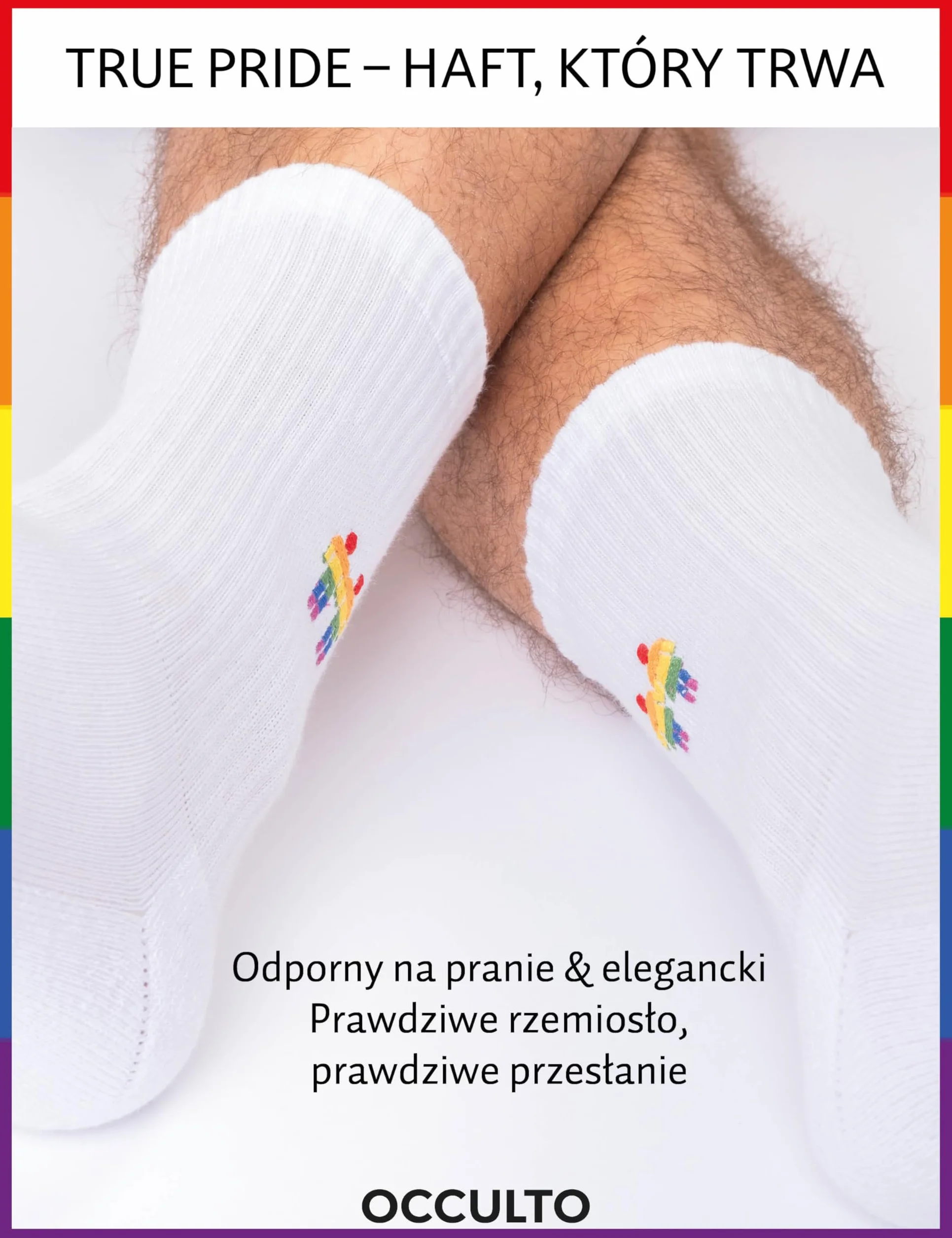 Occulto LQBTQ skarpety tenisowe damski & męskie 3 pak (model: Pride)