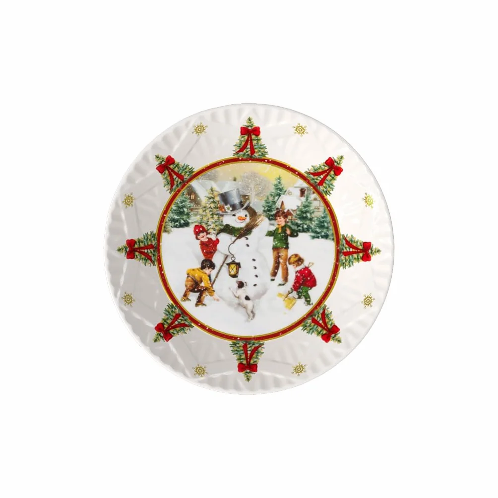 Villeroy & Boch Toy's Fantasy duża miska porcelanowa Boże Narodzenie bałwanek misa serwowania talerz głęboki