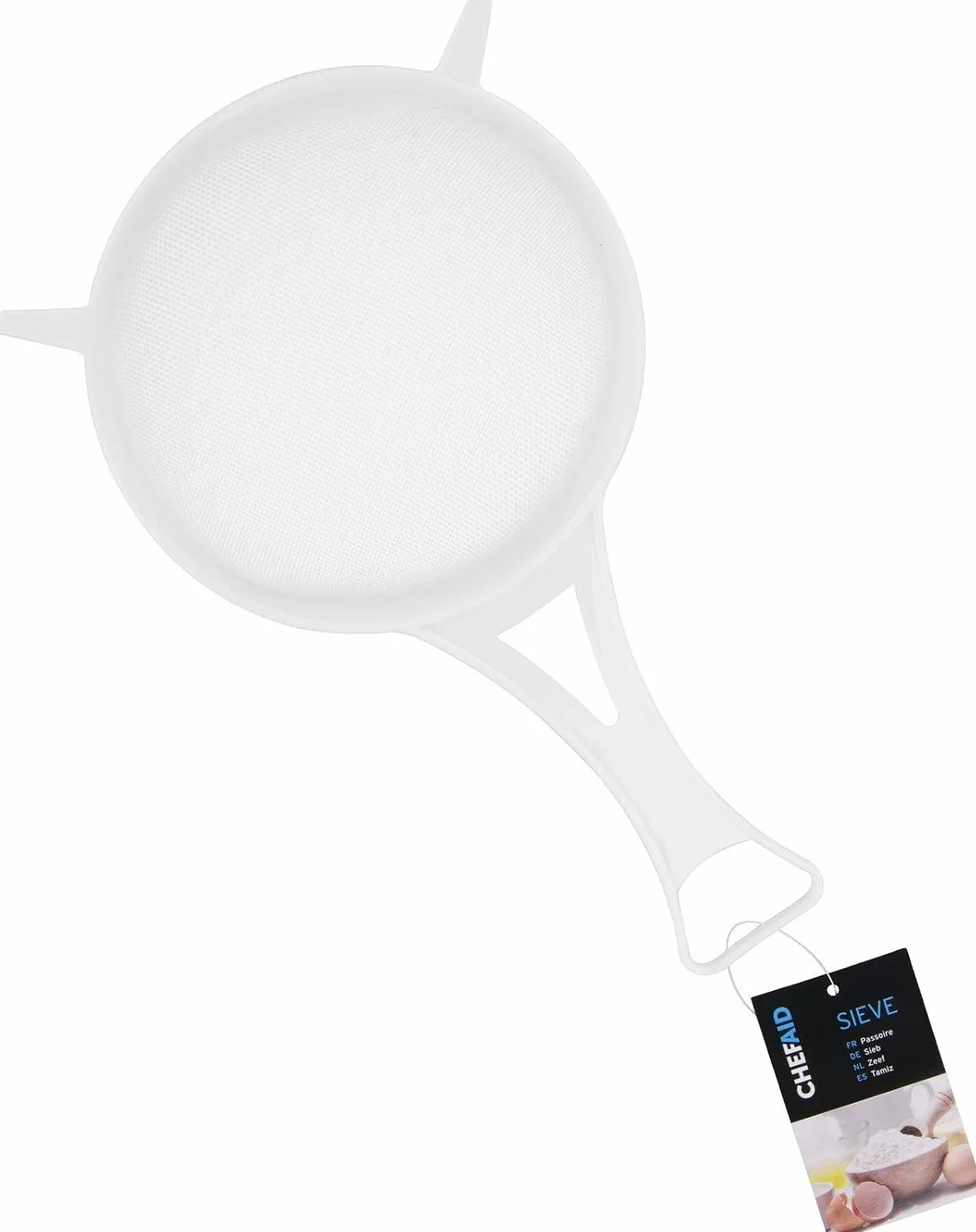 Chef Aid Nylonowe sitko 12 cm białe do odcedzania warzyw owoców sałatek bez BPA