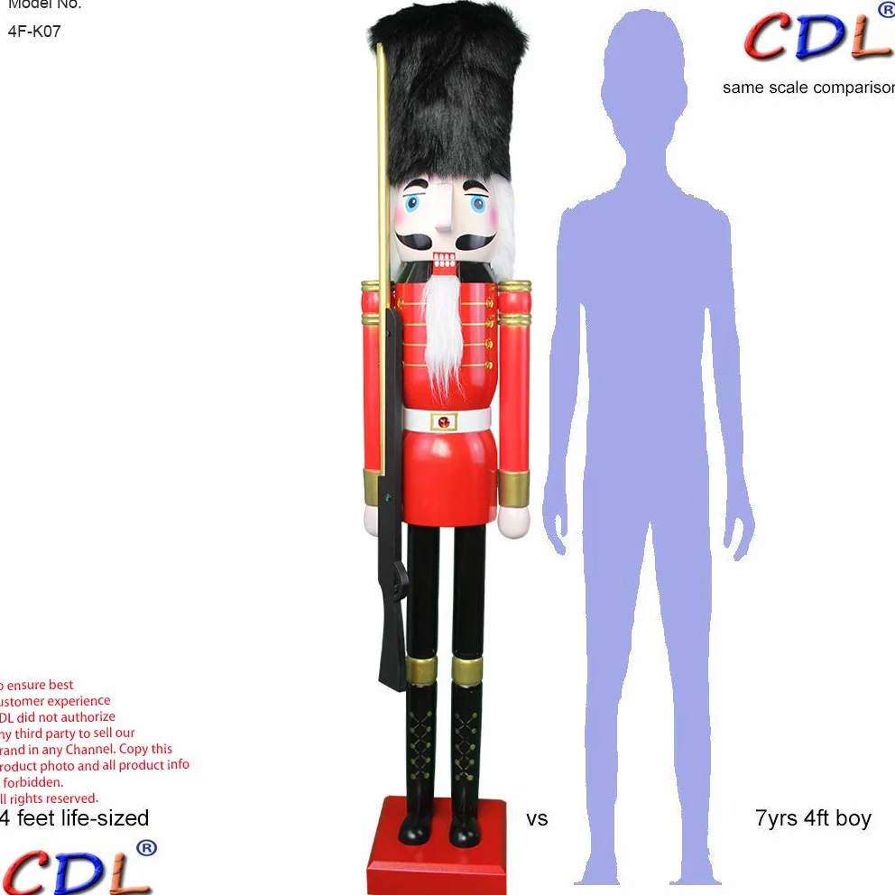 Dziadek do orzechów Żołnierz drewniany 120 cm dekoracje świąteczne