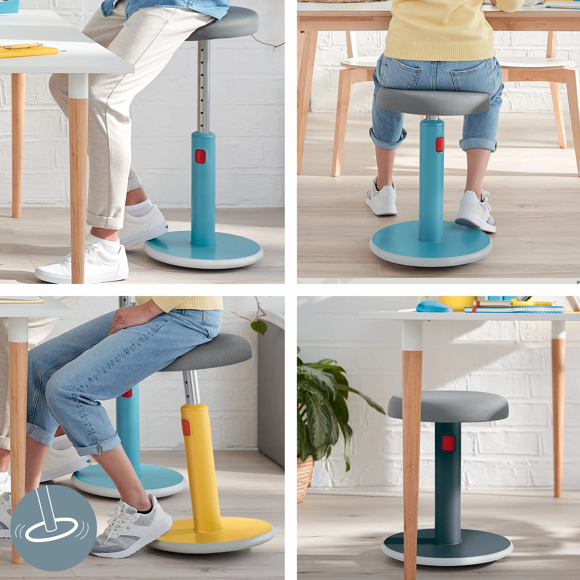 Leitz Ergo Cosy Stołek Szary 46–79 cm