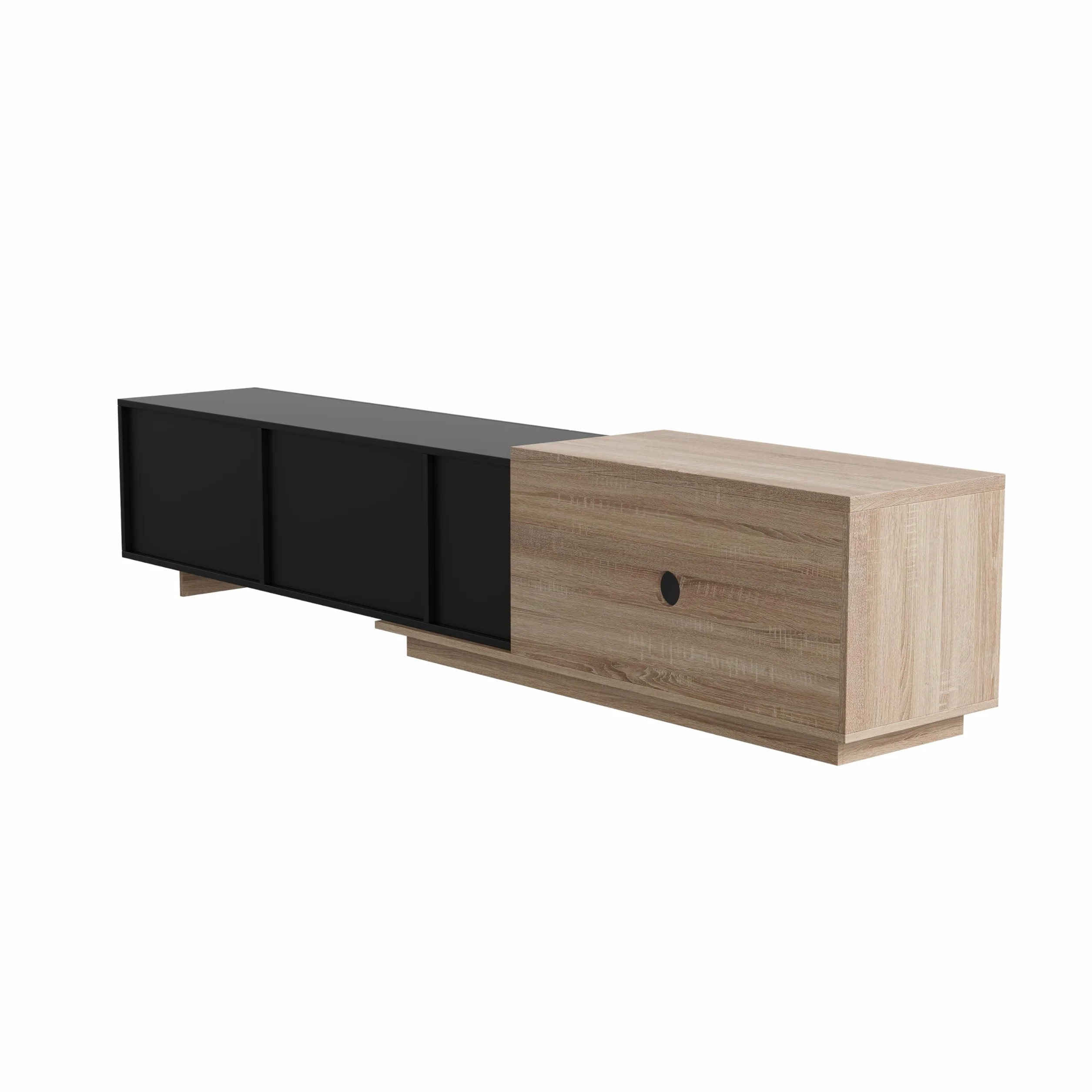 Szafka pod telewizor 160-240 cm z LED i 3 szufladami