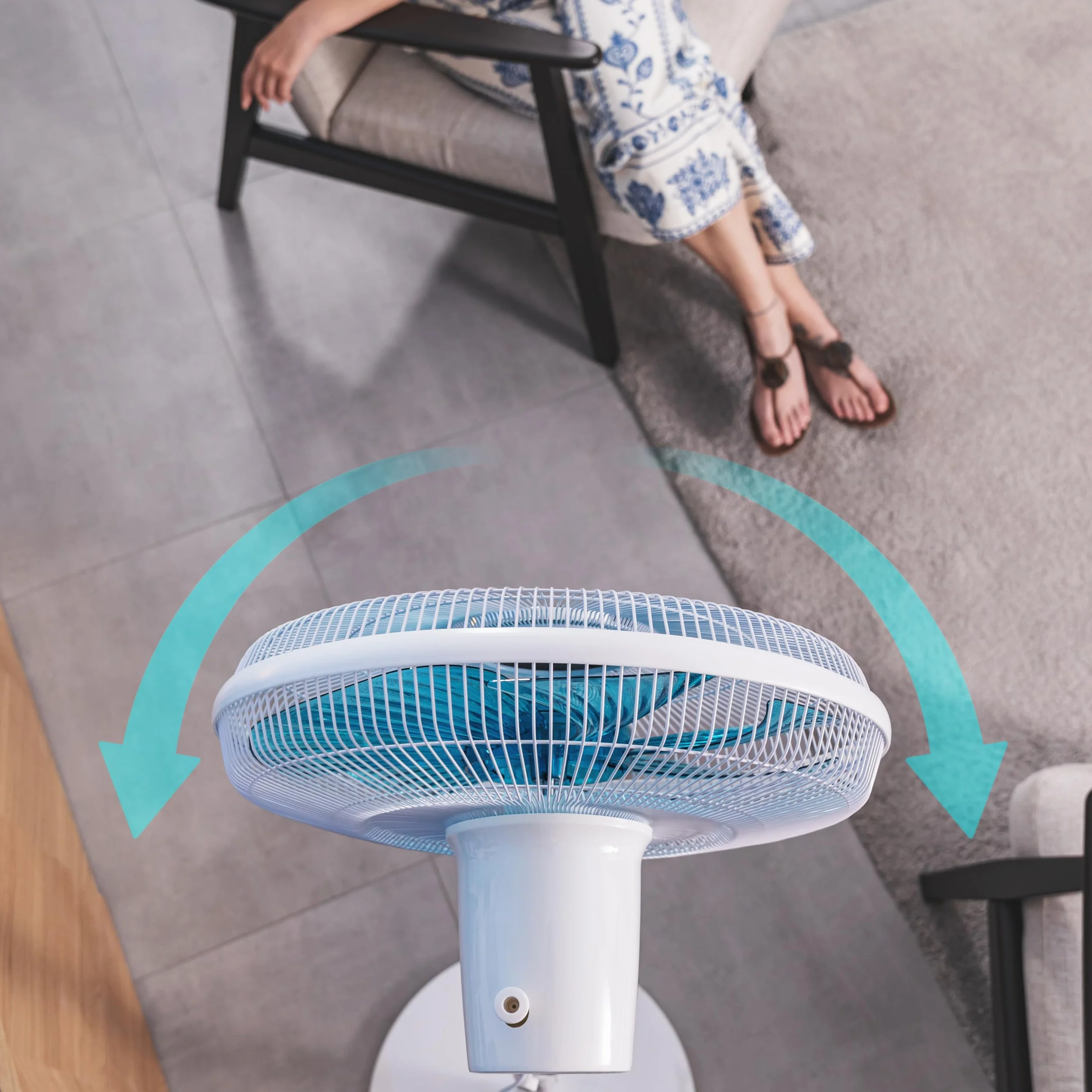 Cecotec EnergySilence 610 Max Flow Ventilateur de sol 70W 16" 7 pales minuterie 2h 4 vitesses oscillation 90º hauteur réglable 130 cm