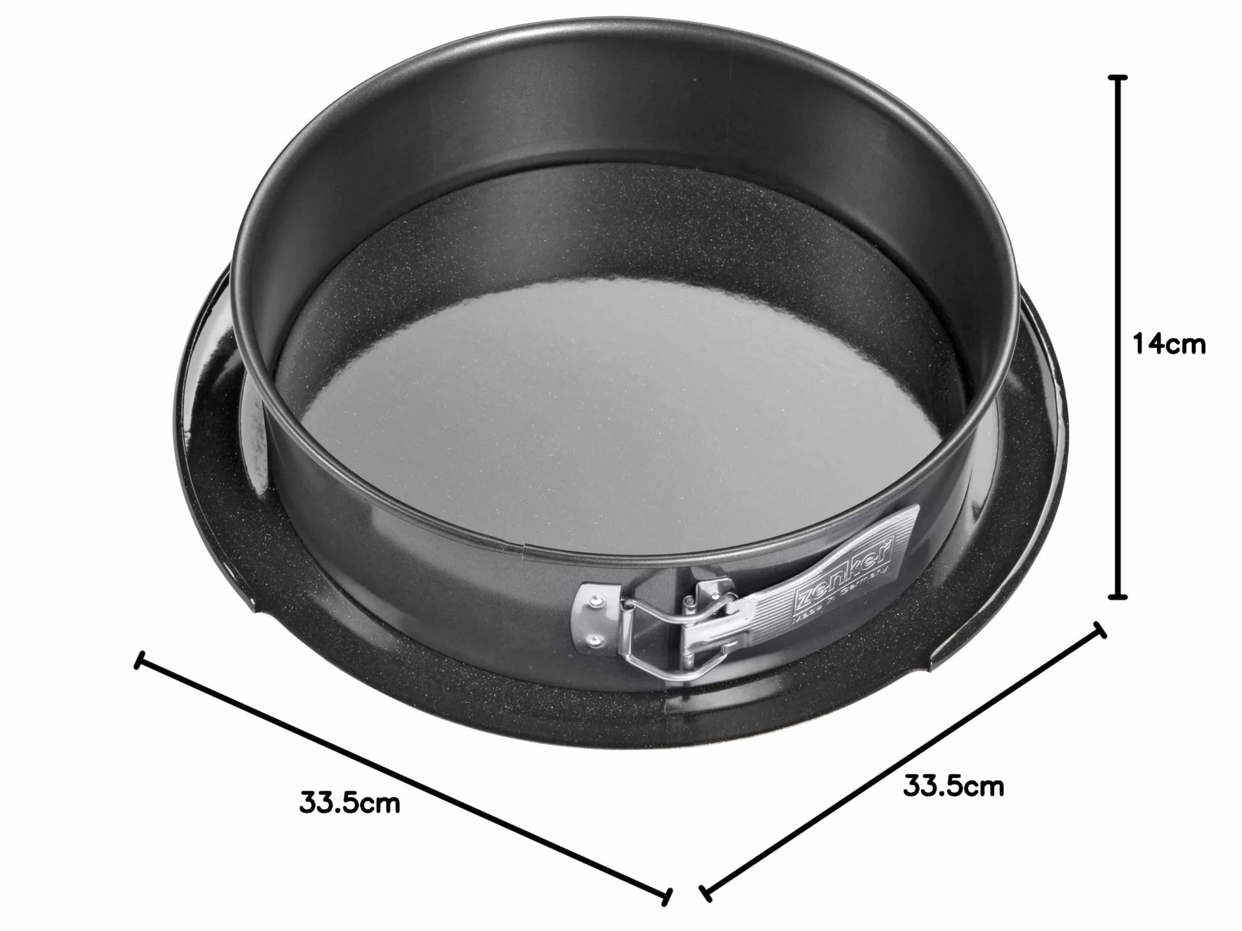 Zenker Tortownica Deluxe Ø 28 cm forma do pieczenia emaliowana czarna