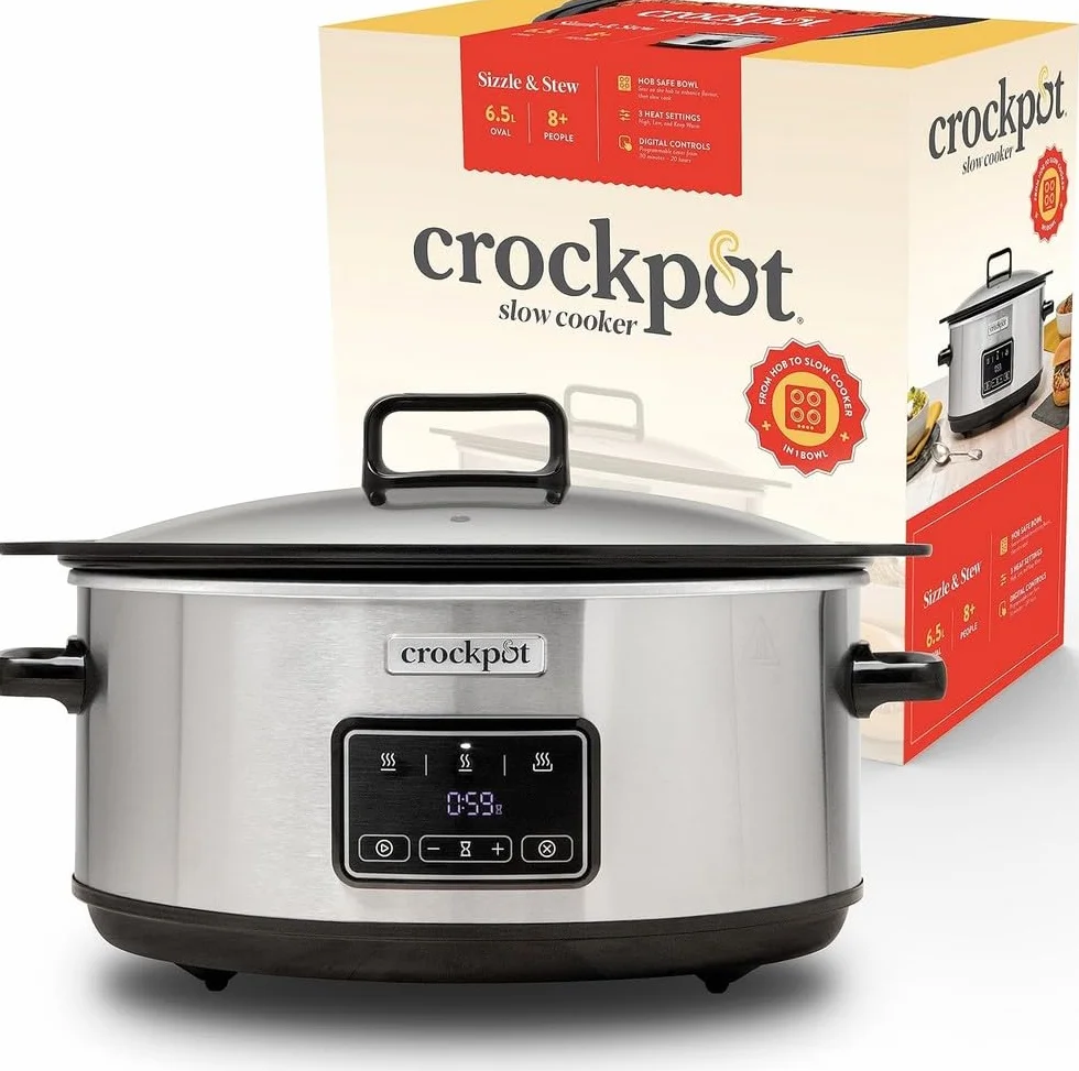 Crockpot Cyfrowy garnek Sizzle & Stew 6,5 l Stal nierdzewna CSC112X