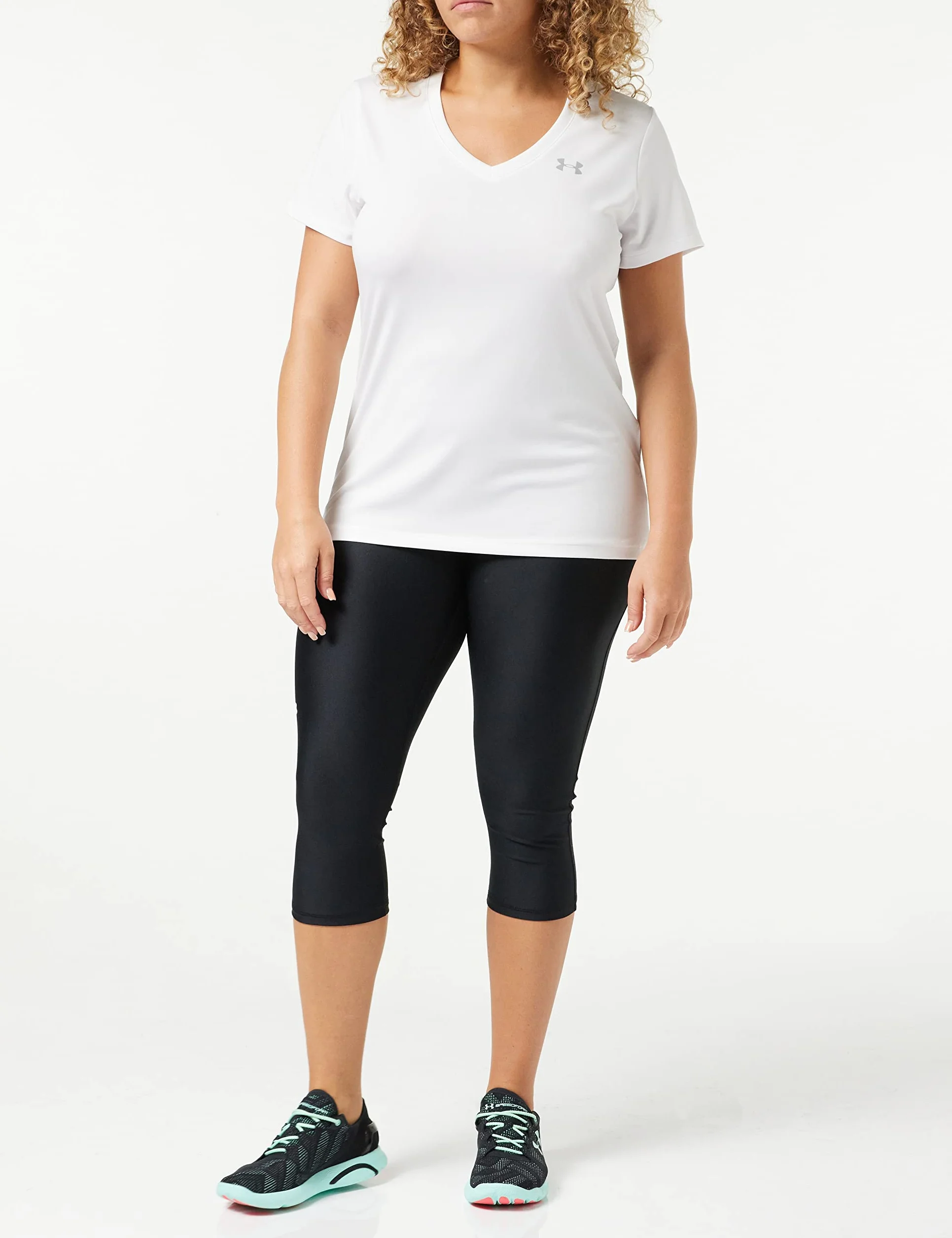 Under Armour Damskie spodnie Capri HeatGear z wysokim stanem