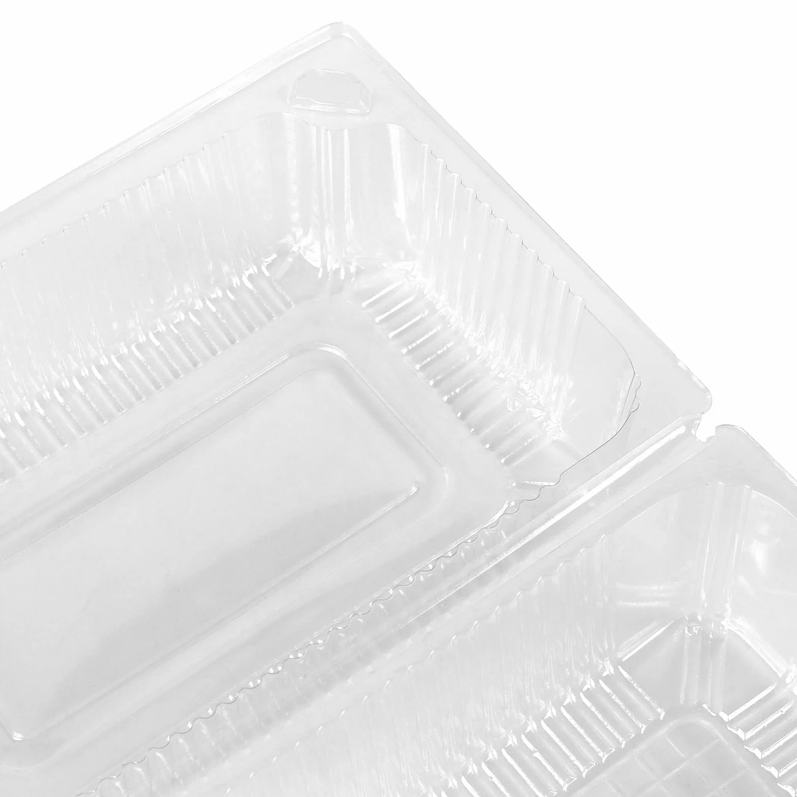 Przezroczyste pudełka na babeczki 100 sztuk 18,5 x 12 x 9,5 cm z pokrywką