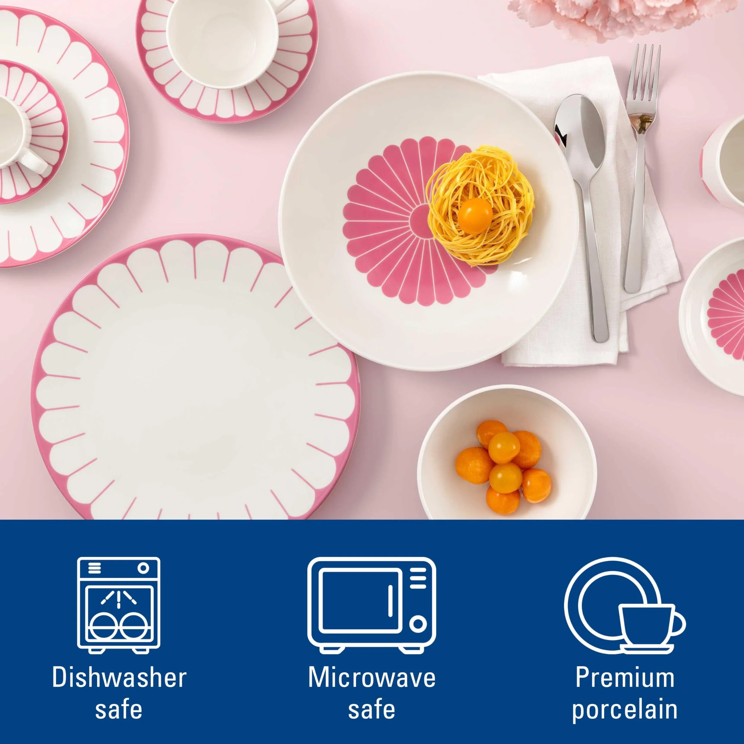 Villeroy & Boch - Fleur cassis filiżanka do kawy różowa, można myć w zmywarce i używać w mikrofalówce, filiżanka do herbaty, kubek do kawy, kwiatowy wzór, filiżanka do cappuccino, porcelana Premium