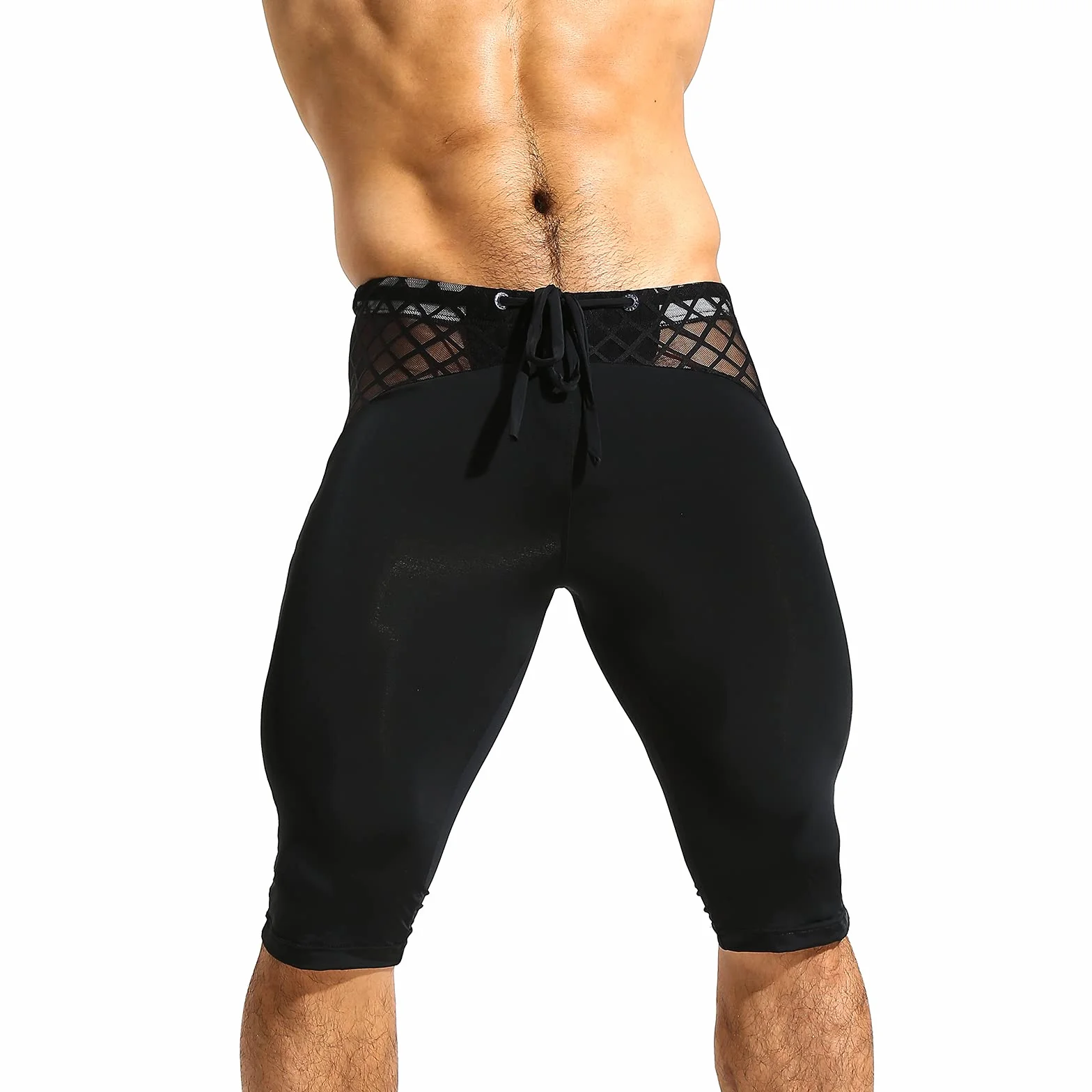 Casey Kevin Męskie Spodenki Kompresyjne, Legginsy do Biegania Męskie Oddychające Seksowne Szybkoschnące Spodenki Męskie na Siłownię i Piłkę Nożną