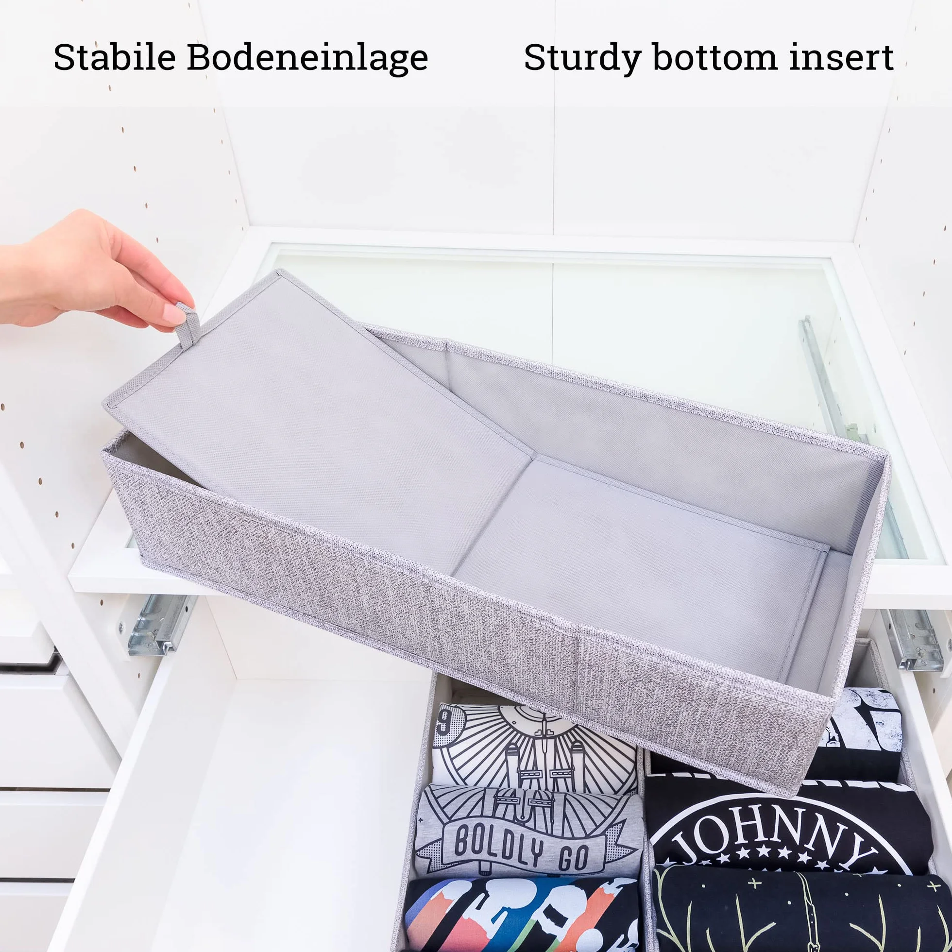 Simple Joy Organizer PAX75 3 przegródki Zestaw 3 szt Organizer do szuflad kompatybilne z Ikea