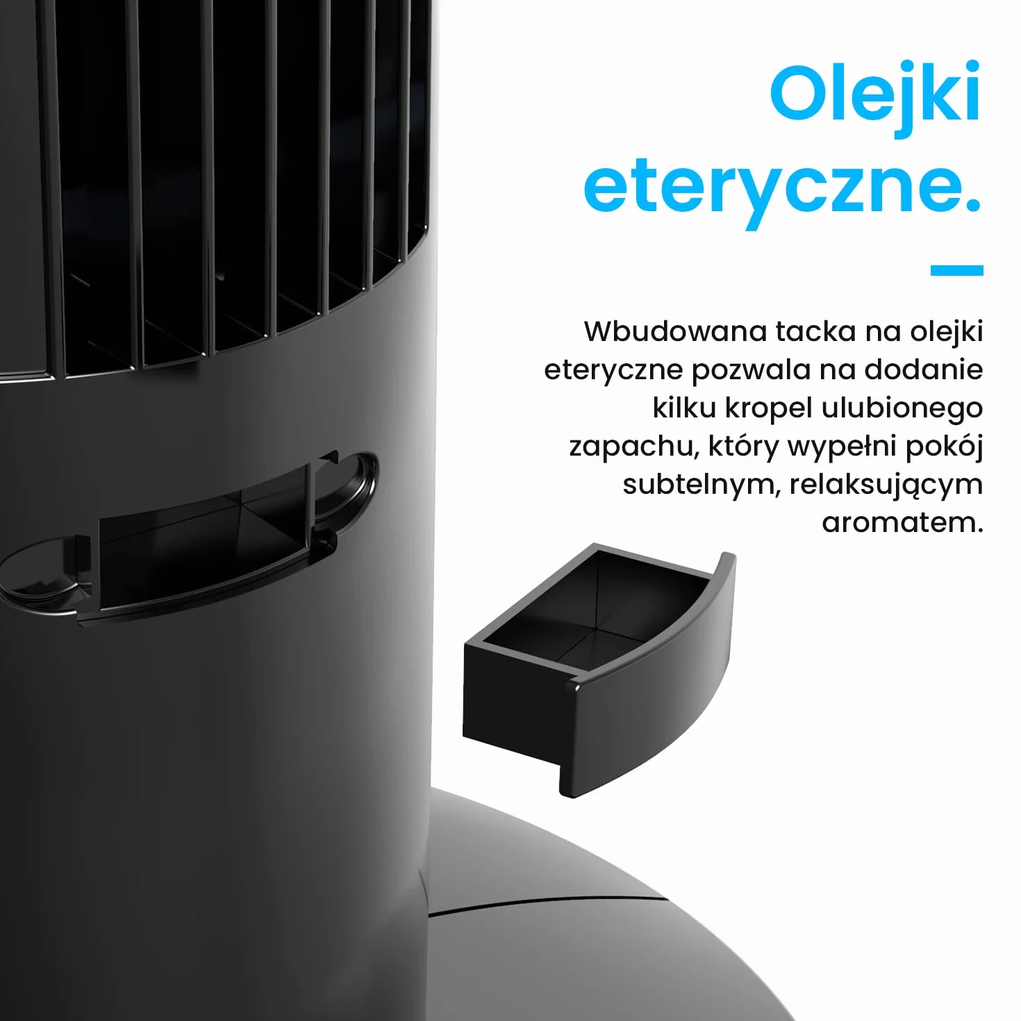 Pro Breeze Wentylator Kolumnowy 60W 76 cm Bezśmigłowy z Pilotem Automatyczna Oscylacja 7.5h Timer Czarny