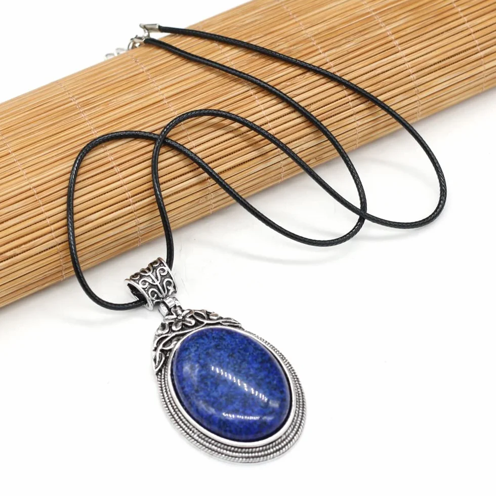 Charms naszyjnik z muszli Abalone naturalny klejnot kamień różany różowy wisiorek kwarcowy etniczne szykowne naszyjniki dla kobiet biżuteria (Size : 55cm, Color : Black Agate)