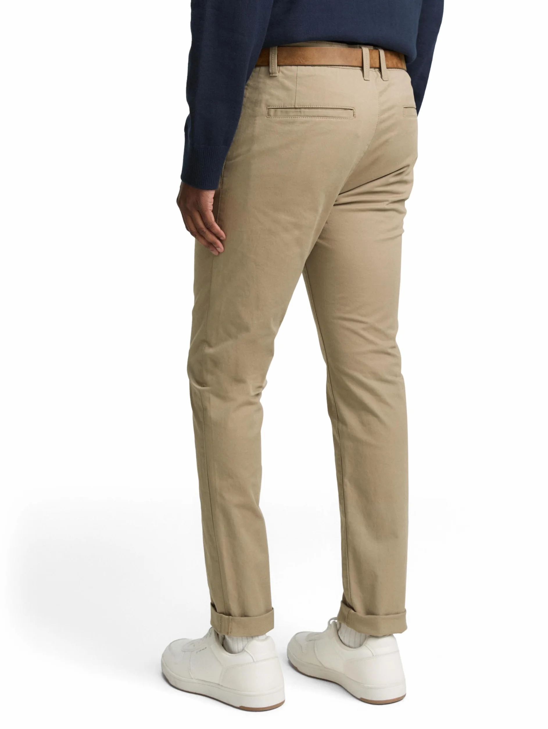 TOM TAILOR Denim Spodnie chinosy z paskiem 1027694 Mężczyźni