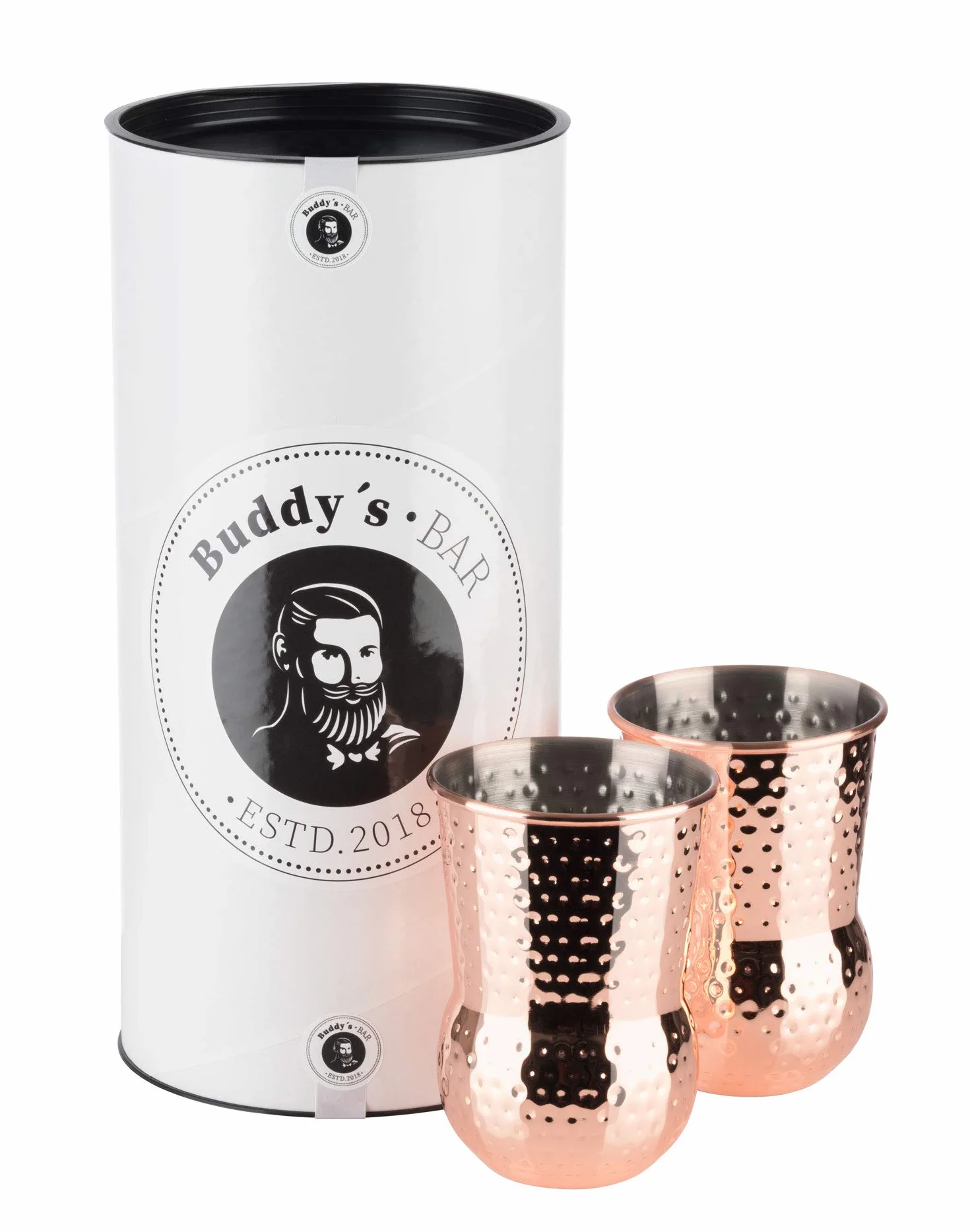 Buddy's Bar zestaw 2 kubków Julep Mug 400 ml stal nierdzewna młotkowana polerowana miedź