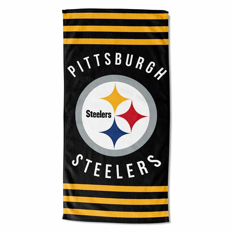 The Northwest Company NFL Pittsburgh Steelers Ręcznik plażowy Czarny 76,2 x 152,4 cm