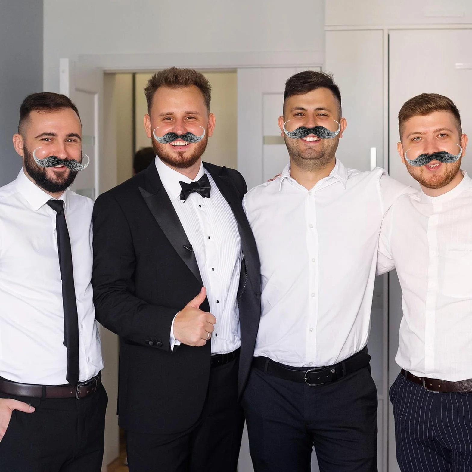 Sztuczna broda, realistyczne wąsy do przyklejenia, sztuczna broda, na imprezę, sztuczny kostium, wąsy na Boże Narodzenie, urodziny, Halloween, imprezę z okazji narodzin, cosplayu (kolor szary)