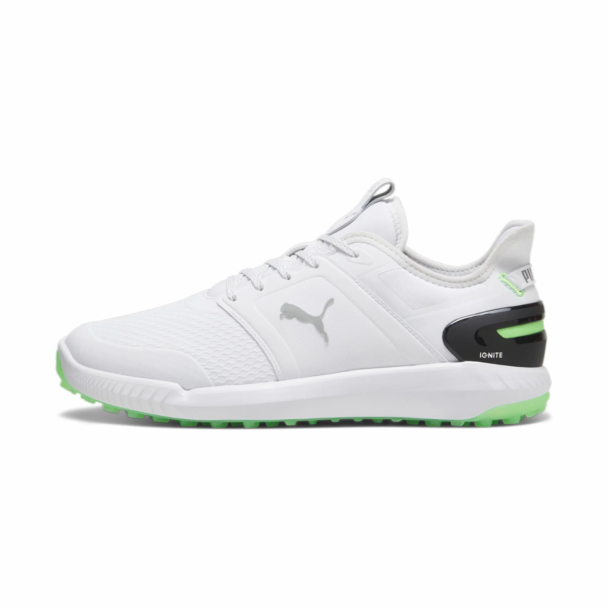 PUMA Męskie buty golfowe Ignite Elevate, Puma Biały Fluro Zielony Pes PUMA Czarny, 46 EU