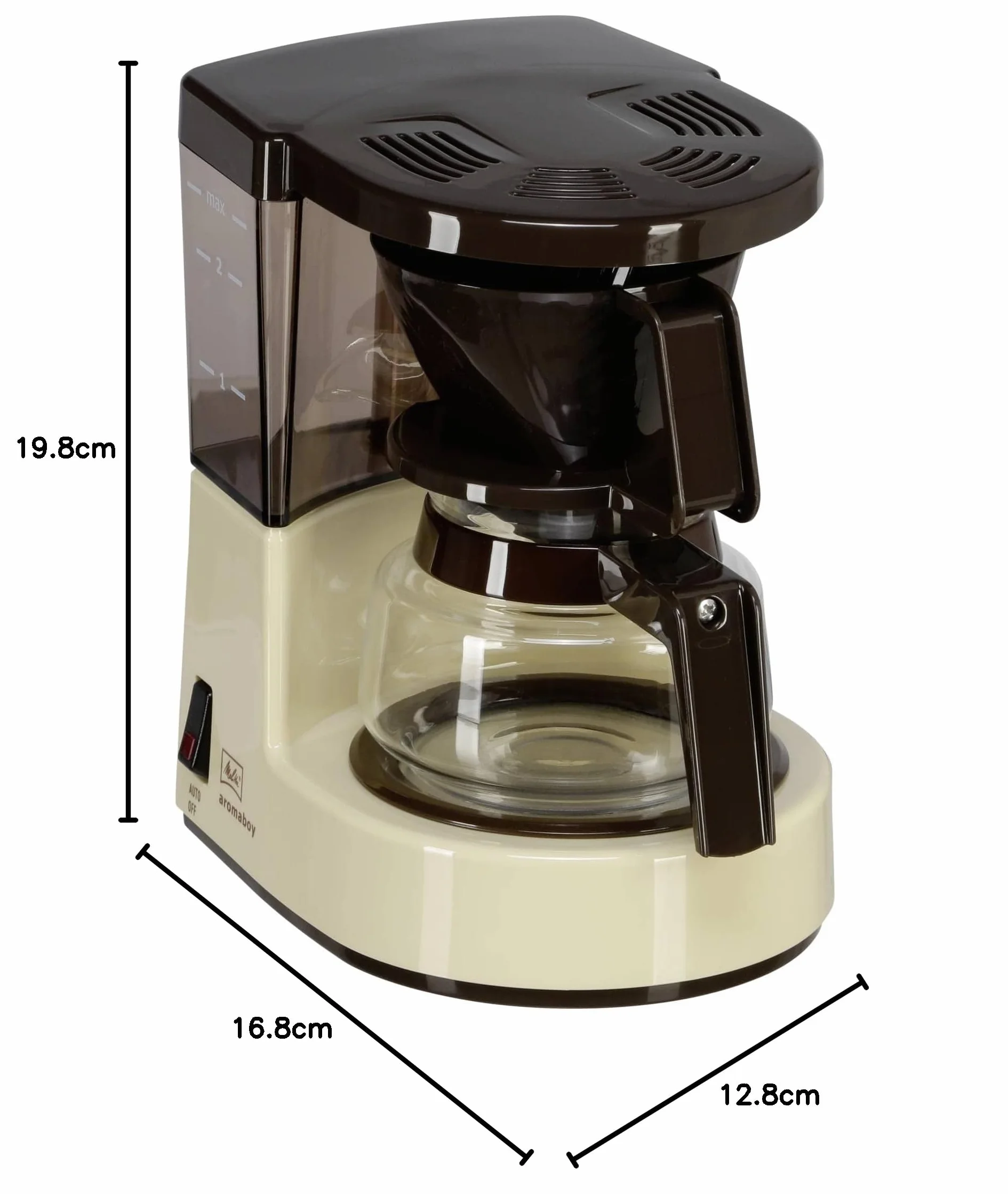Melitta Aromaboy Ekspres Przelewowy 500 W 2 Filiżanki Beżowy Brązowy