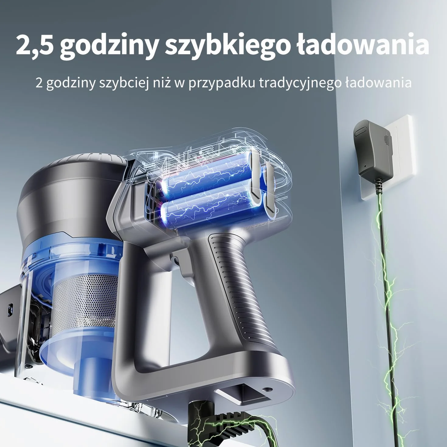 Kalado KCV500 Odkurzacz Bezprzewodowy 23 kPa 6 w 1 35 min Pionowy