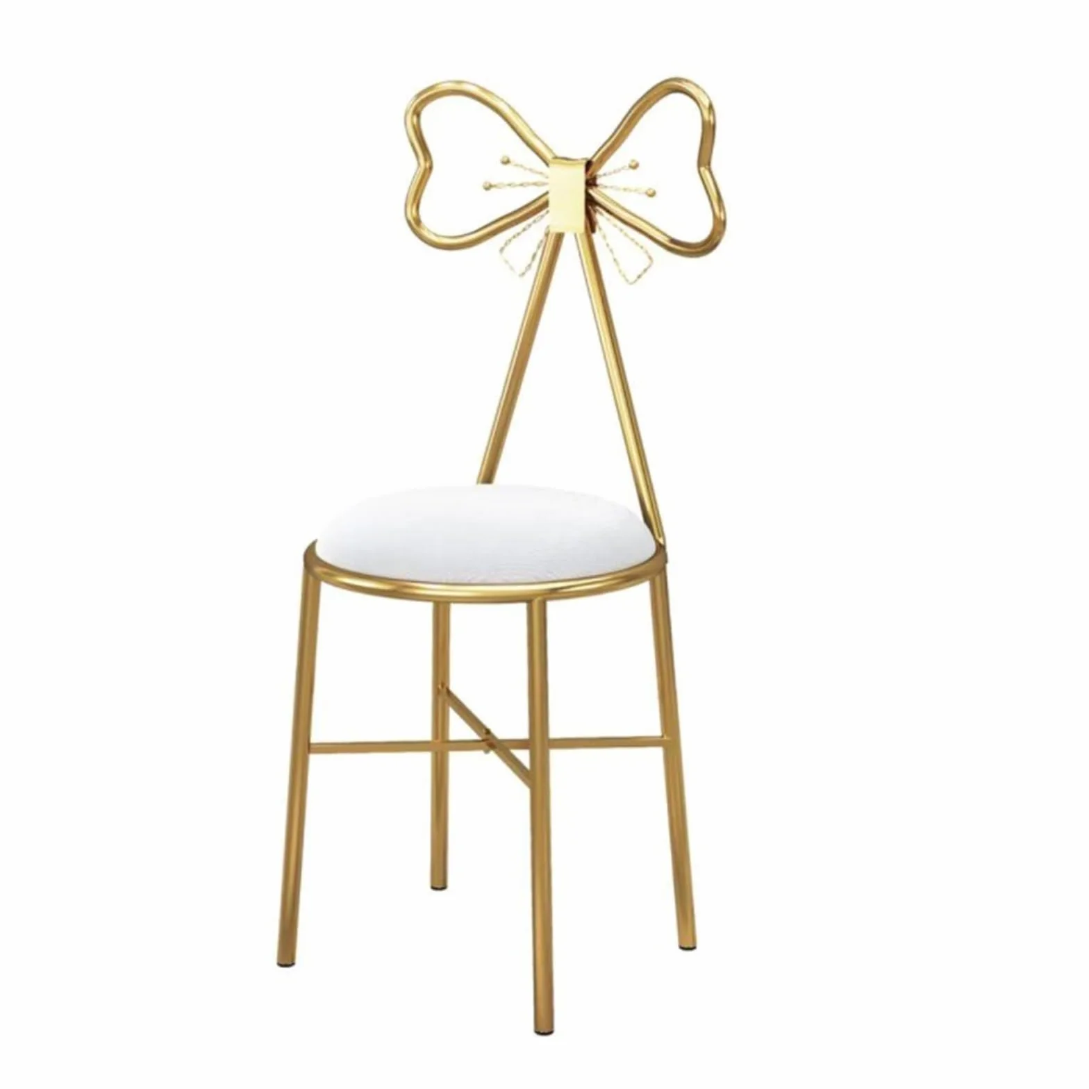 Pink Vanity Chair - Girls Best Gift Dressing Table Stool Velvet Vanity Table Chair With Lovely Bowknot High Backrest Comfortable Makeup Chair For Girls Room,Clothing Store,Dressing Room (Color : Whit