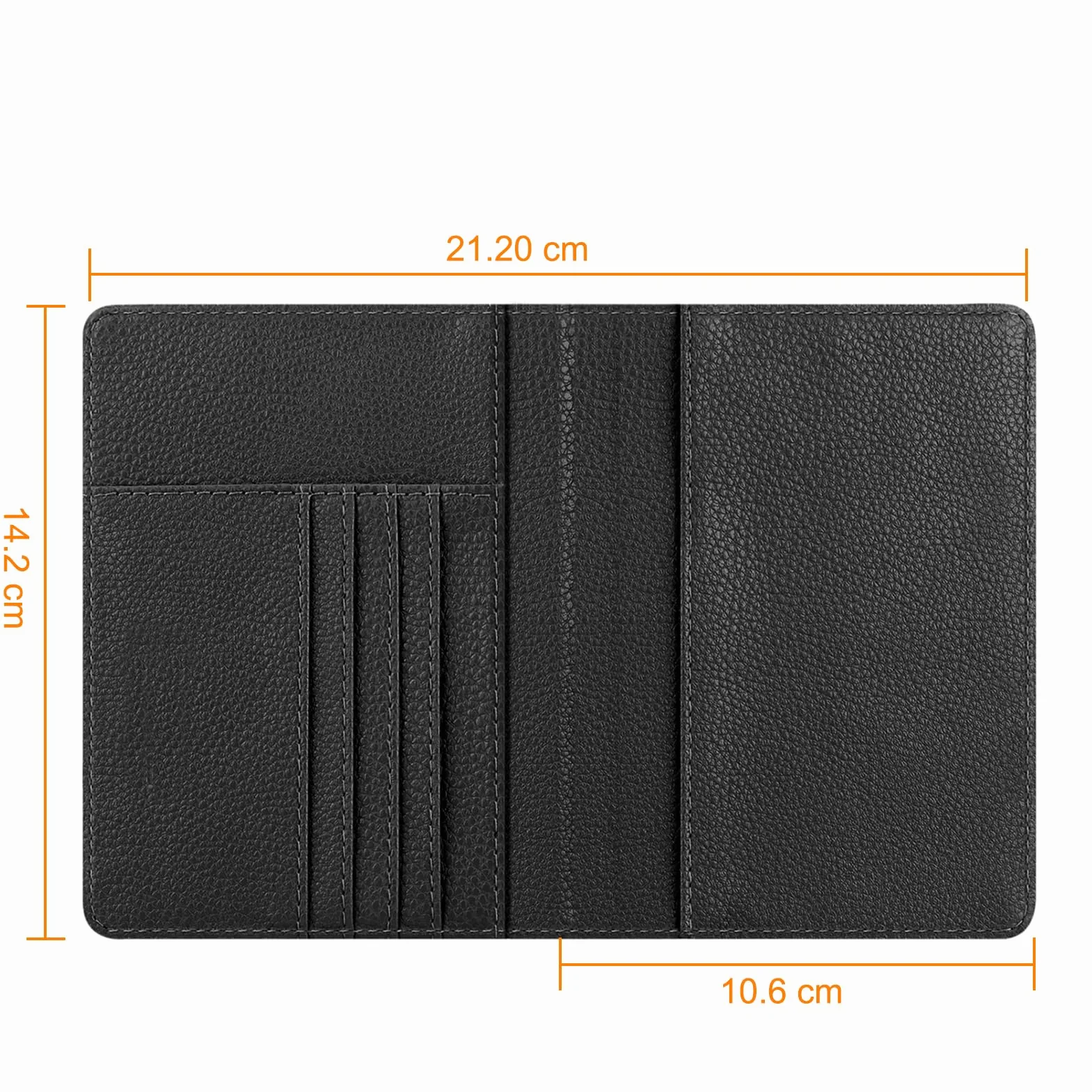 Fintie Etui ochronne na paszport, książeczkę szczepień, wysokiej jakości etui ze sztucznej skóry, organizer podróżny z blokadą RFID, na karty kredytowe, dowód osobisty, dokumenty podróżne, czarny