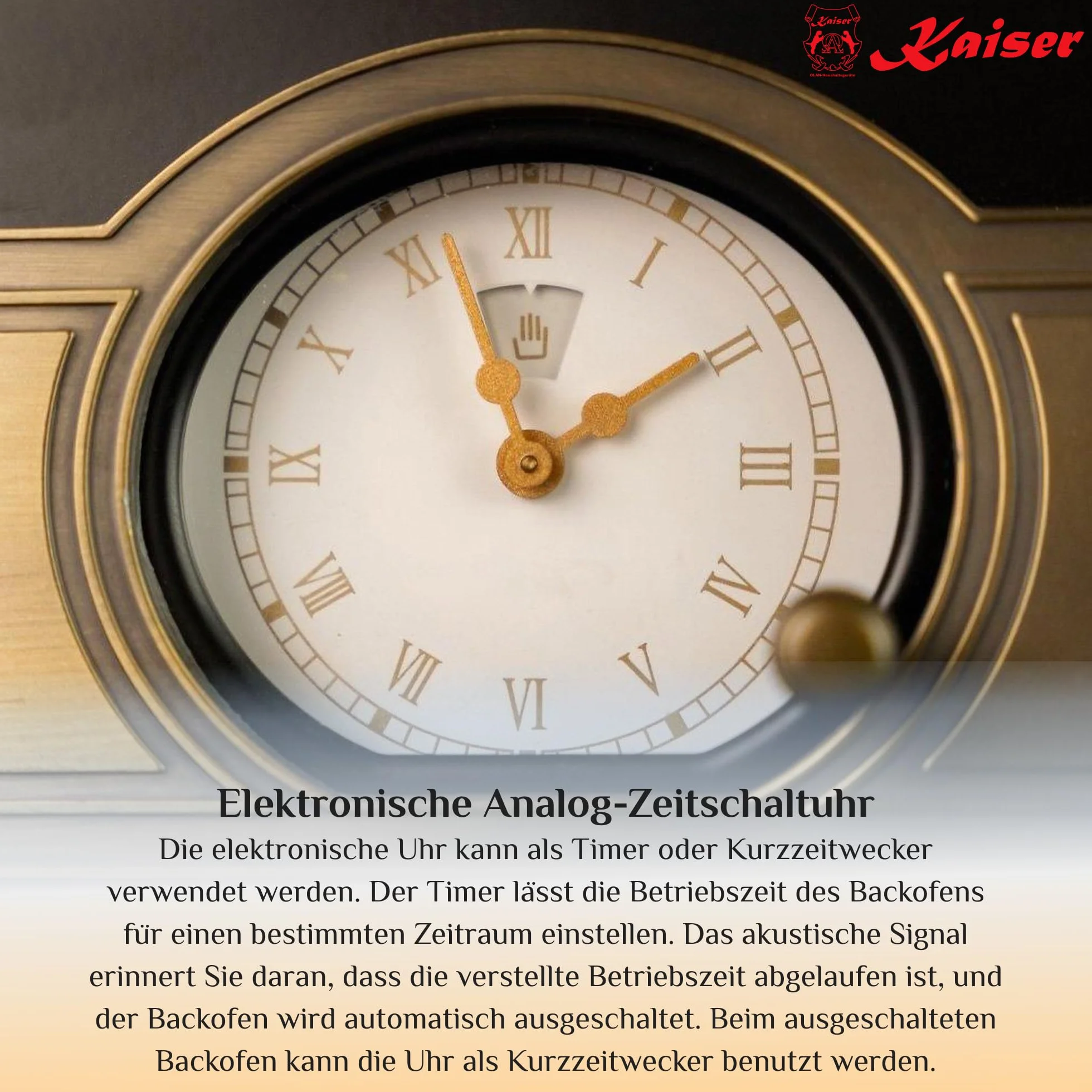Kaiser Empire EH 6355 Em retro piekarnik elektryczny do zabudowy Autark/luksusowy producent Kaiser/ 67 litrów/piekarnik samoczyszczenie/obrotowy rożen / 8 funkcji/piekarnik do zabudowy/zwycięzca