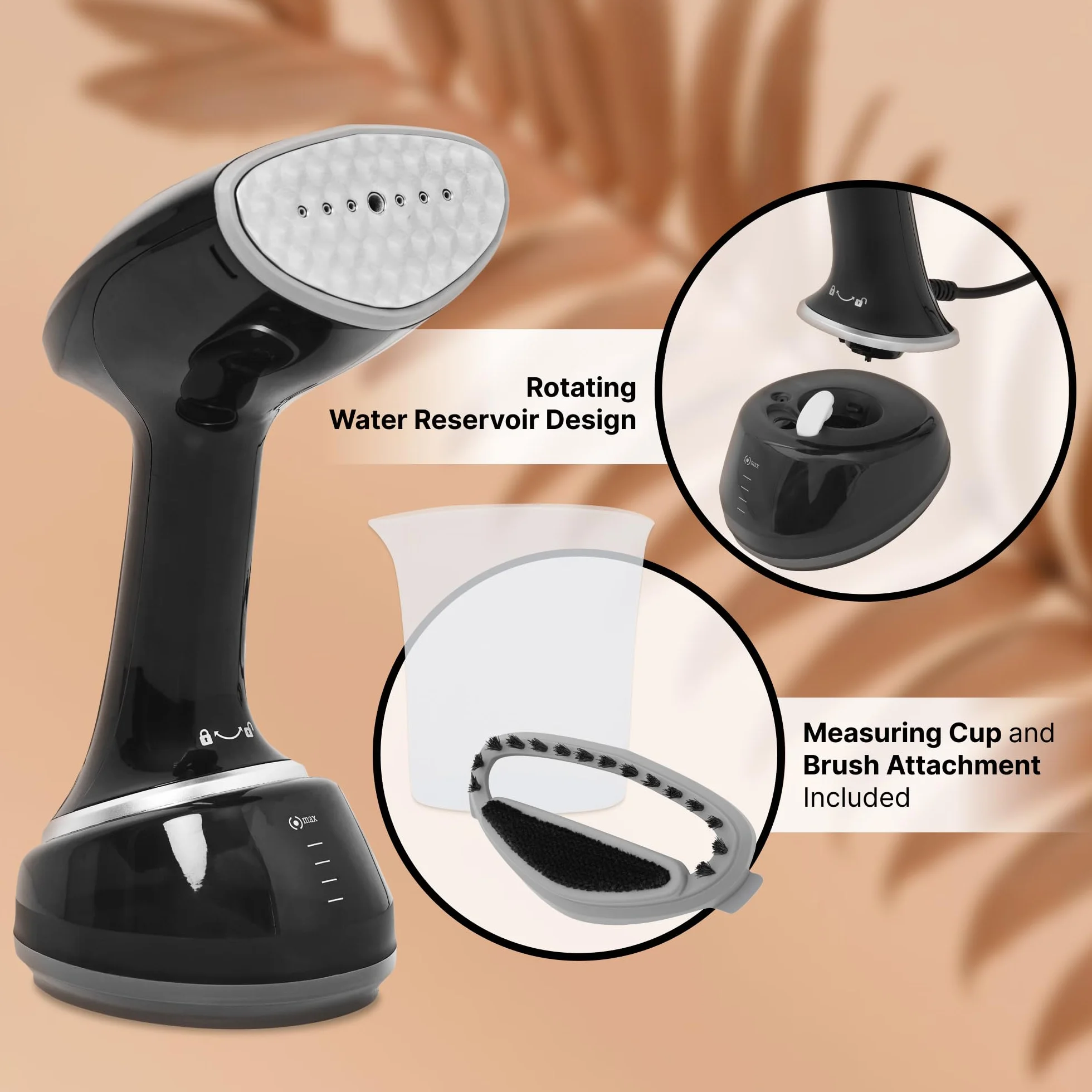 MAGIO Parownica ręczna 1700 W 28 g/min pary auto shut-off zbiornik 350 ml