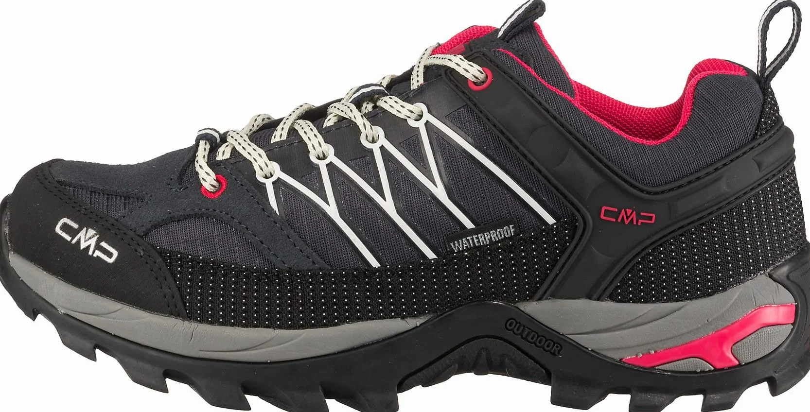 CMP Rigel Low Wmn Shoe Wp półbuty trekkingowe damskie, Antracite Off White, 37 EU