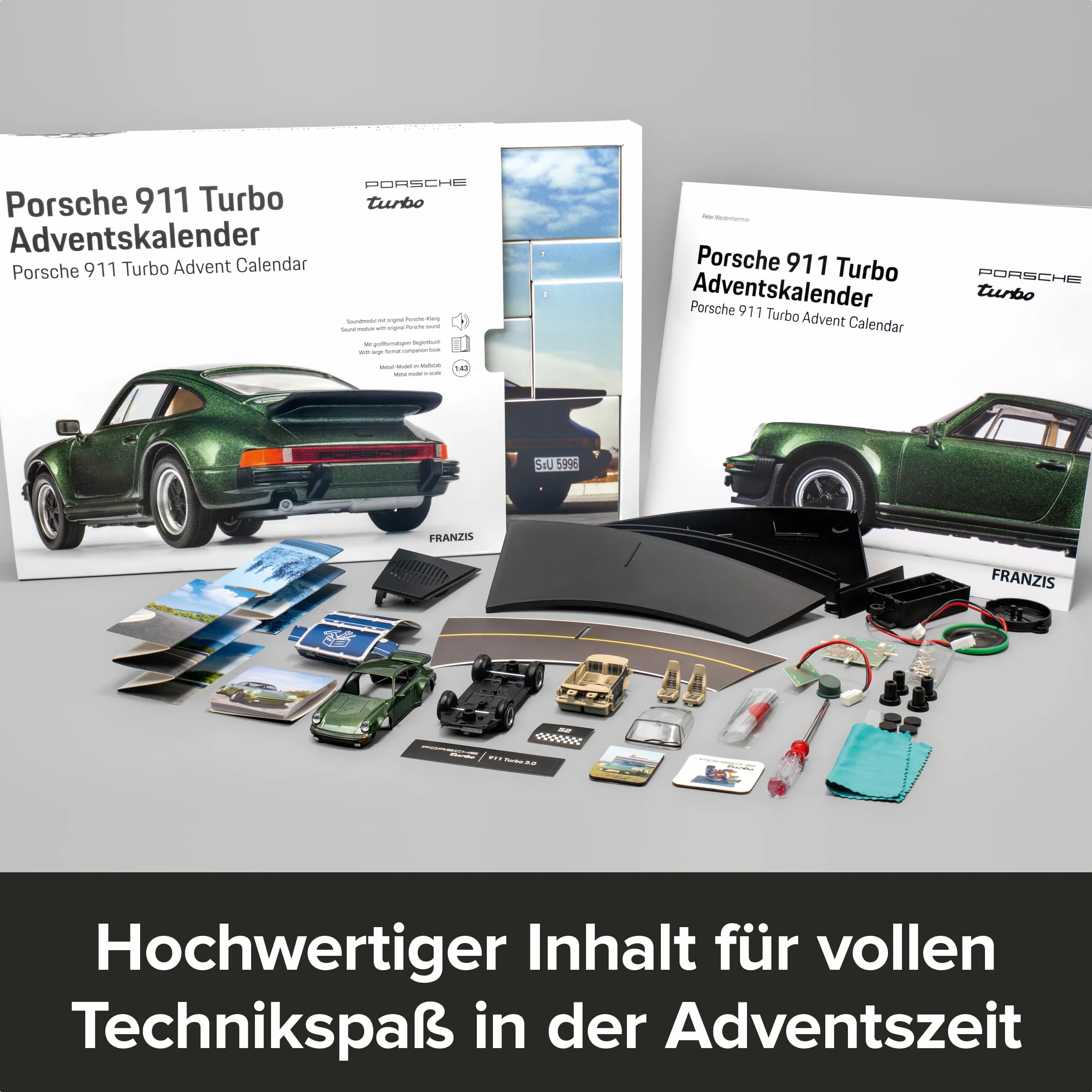 FRANZIS 67233 Porsche 911 Turbo Adventskalender Oakgrünmetallic