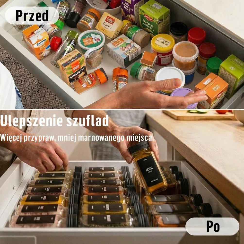 Słoiczki na Przyprawy z Nakrętką Zestaw 24 sztuk 120 ml 10,5 x 4,5 cm