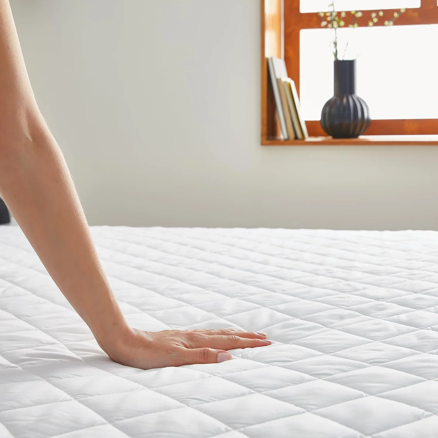 Pikolin Pikowany ochraniacz na materac z włókna, wodoodporny, przeciw roztoczom, biały Cama 140-140 x 190/200 cm, biały