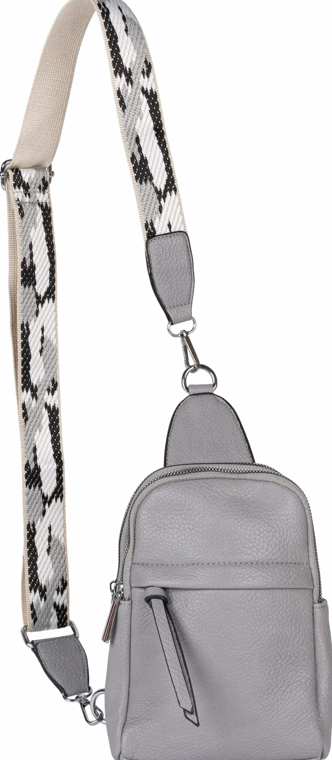styleBREAKER Damski plecak One Shoulder, wzorzysty pasek na ramię, jednokolorowa torba crossbody, plecak miejski, Sling Bag 02012387